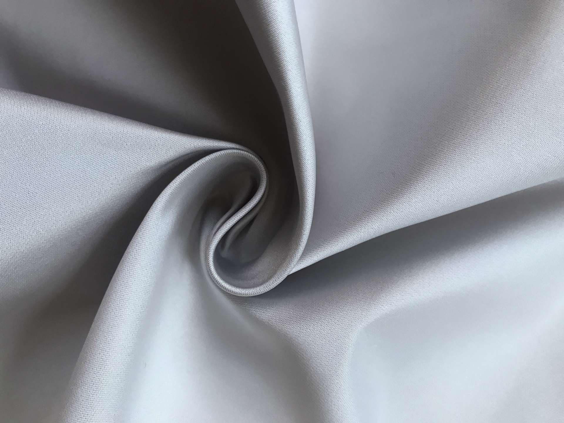 light grey peau d'ange in a swirl