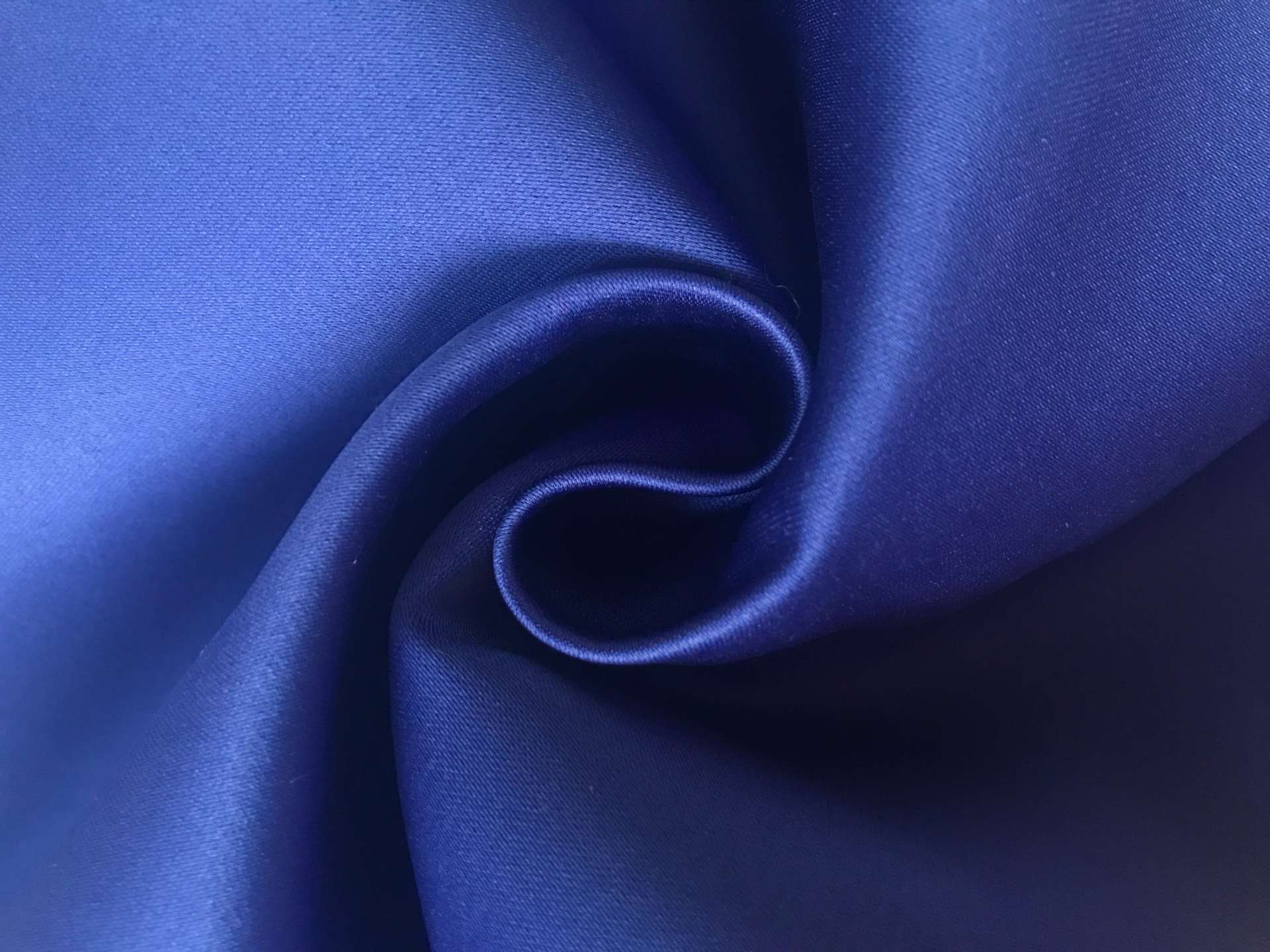 Double Face Polyester Satin in Cobalt