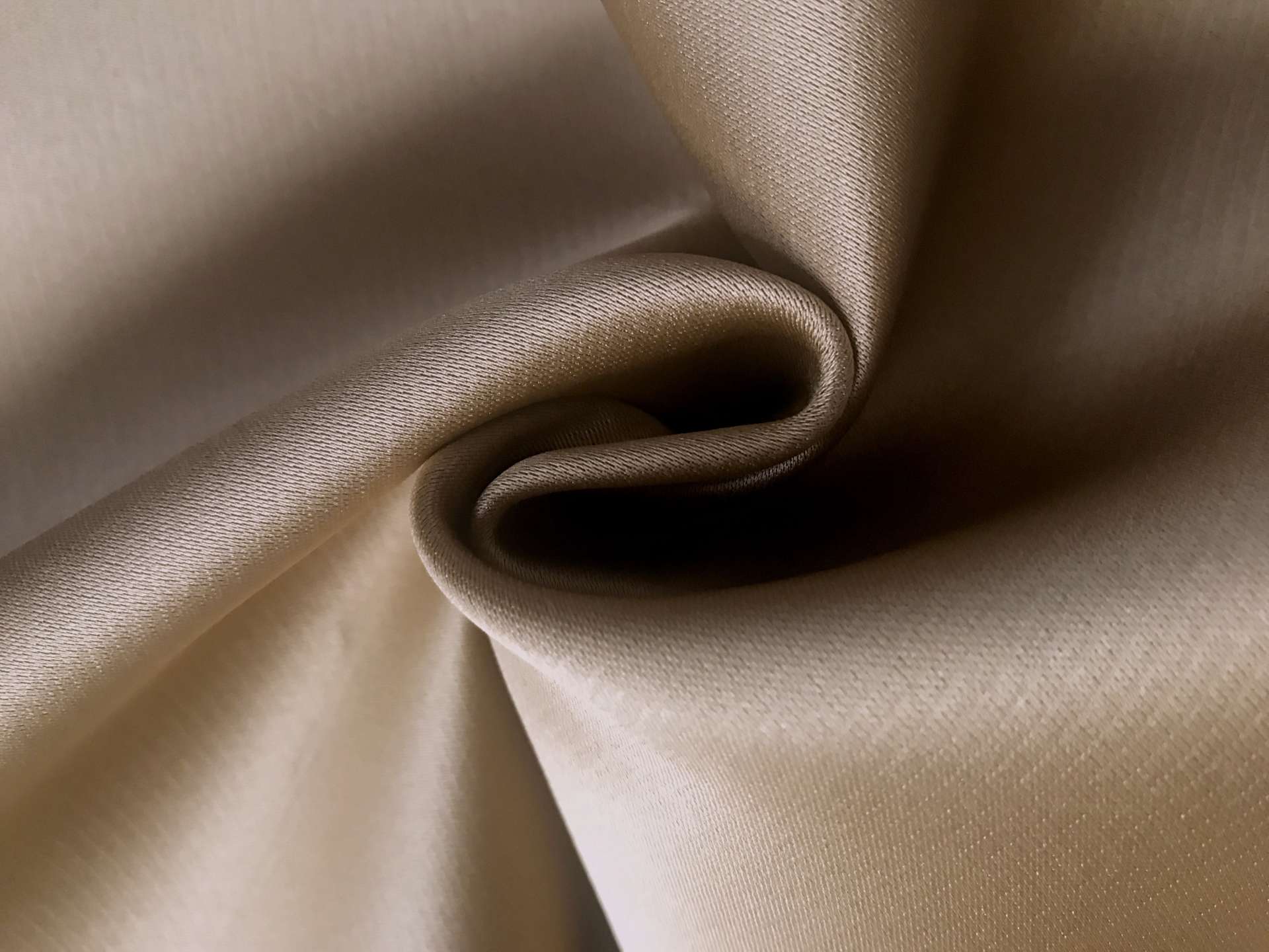 Double Face Polyester Satin in Light Brown
