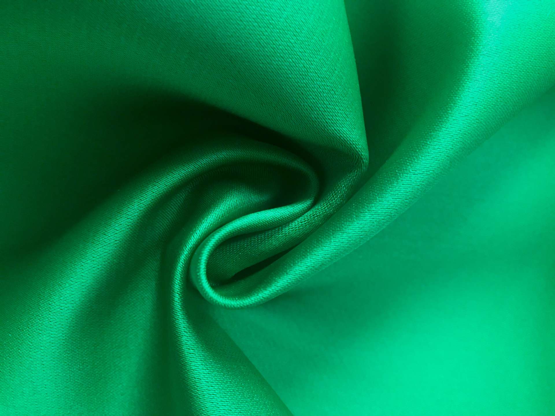 Double Face Polyester Satin in Emerald