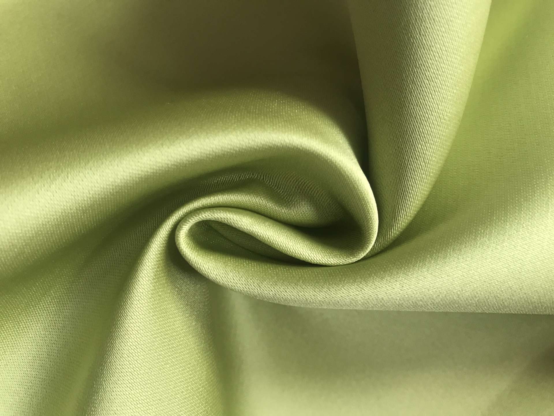 Double Face Polyester Satin in Spring Green