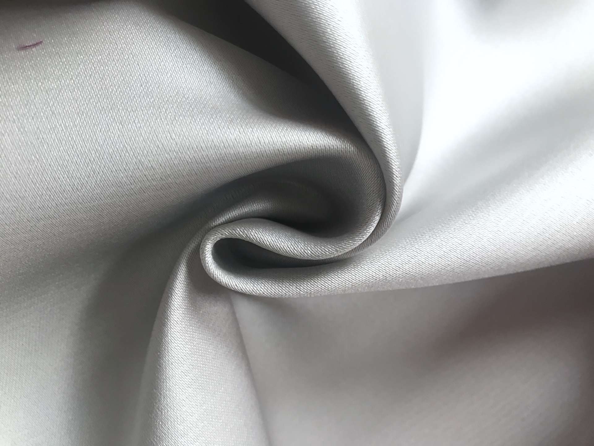 Double Face Polyester Satin in Light Grey