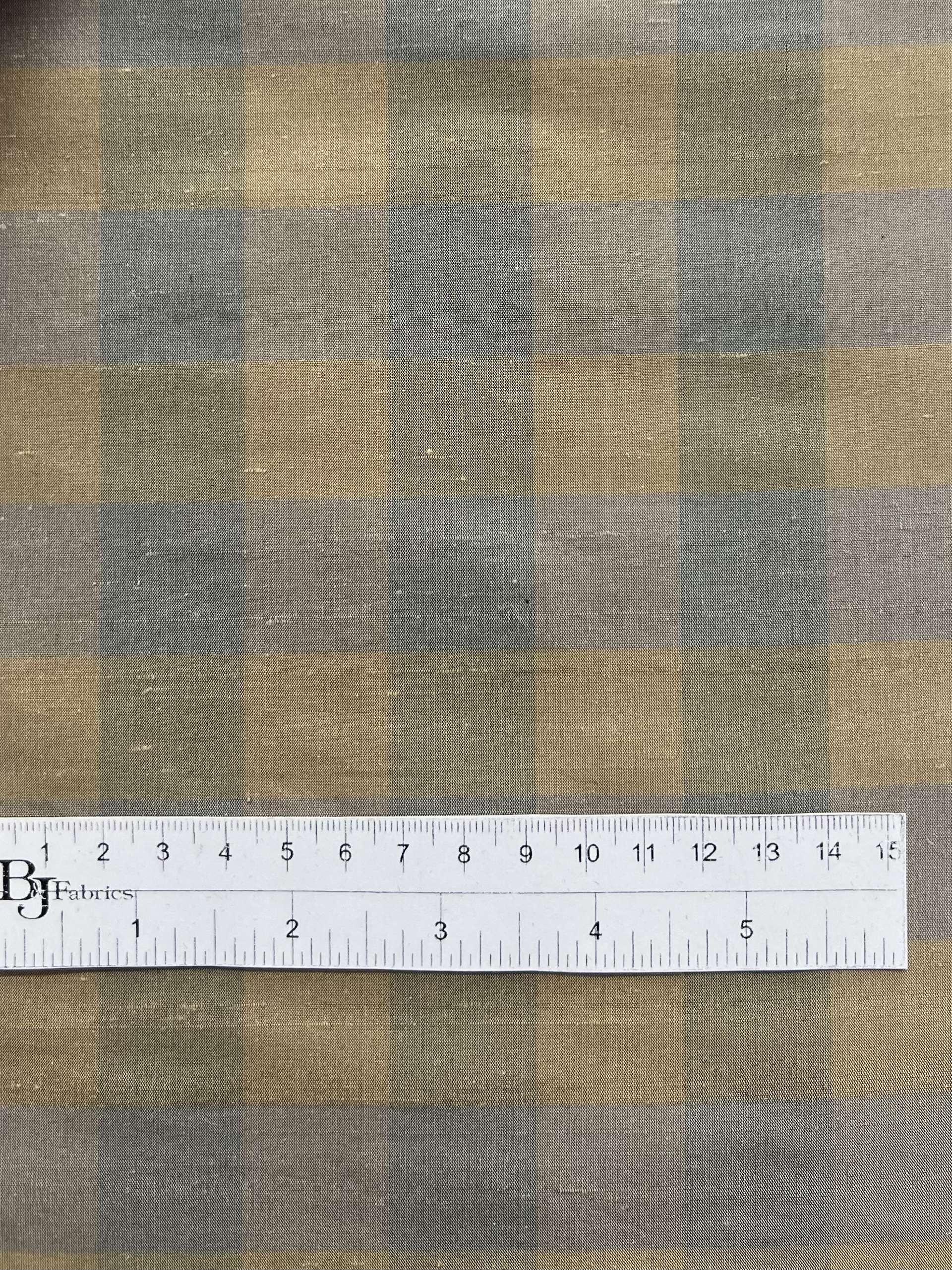 Pure Silk Shantung Gingham