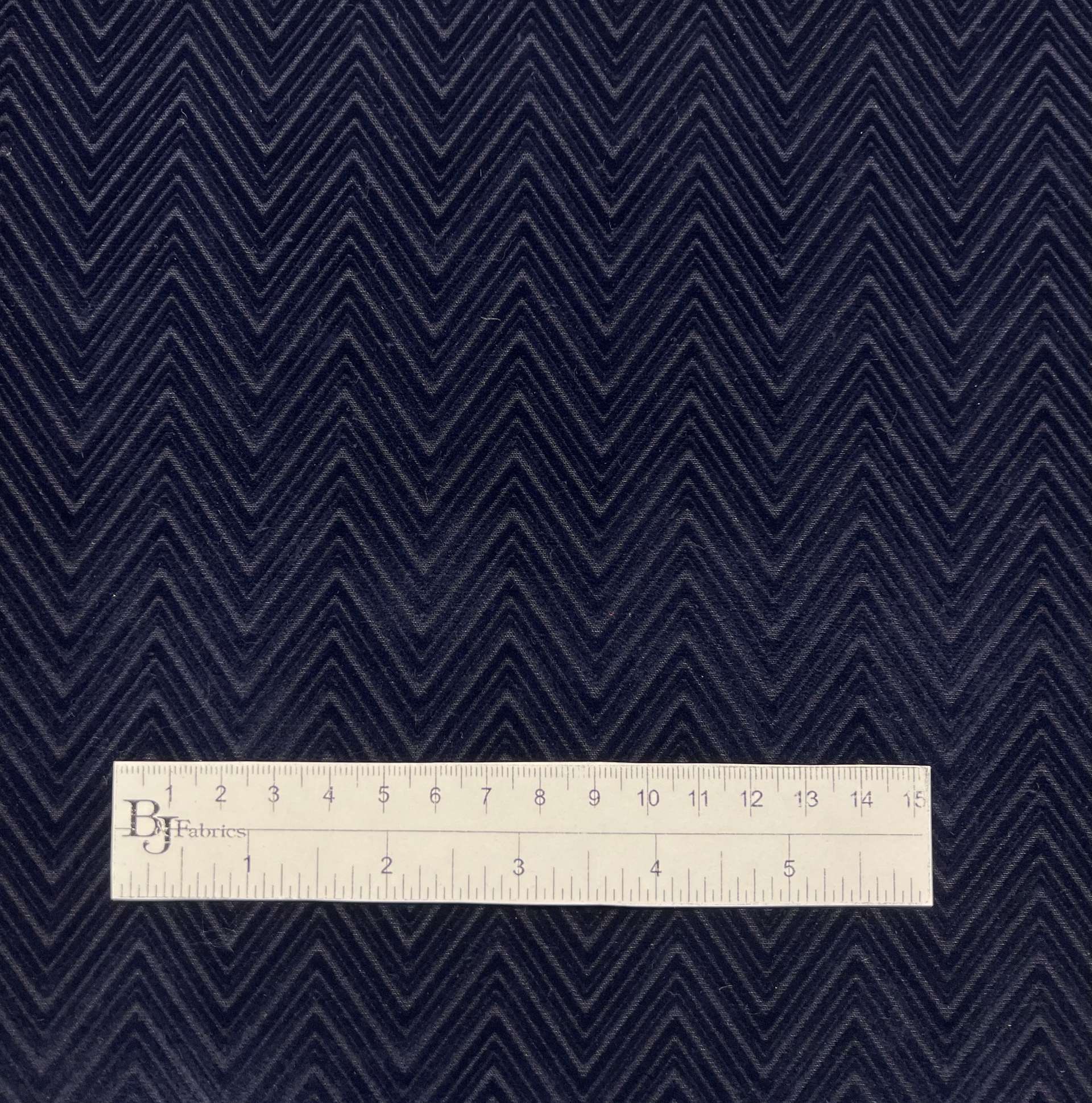 Couture Flocked Silk and Wool In Navy