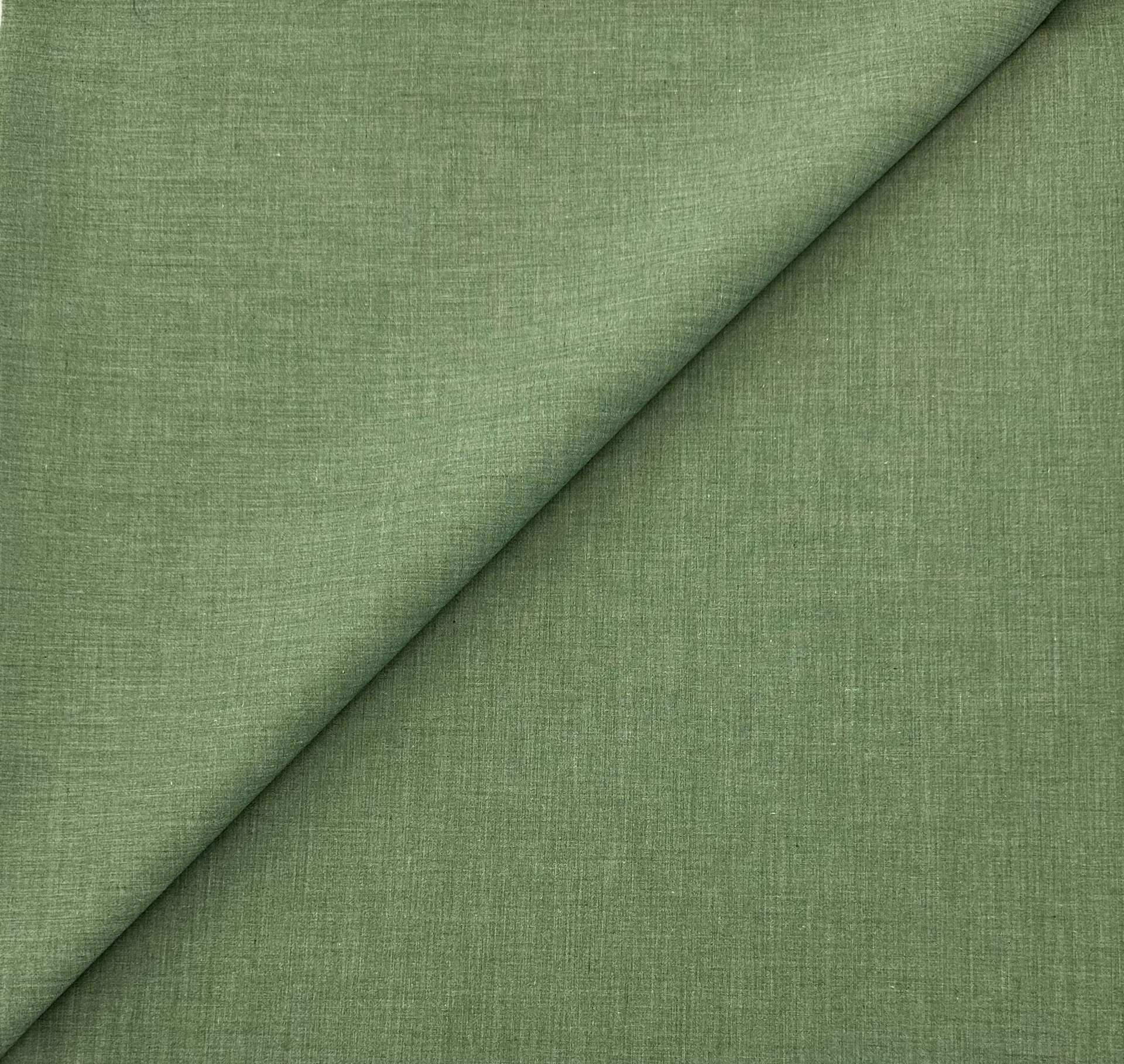 Sustainable Poly Cotton Broadcloth in Avocado
