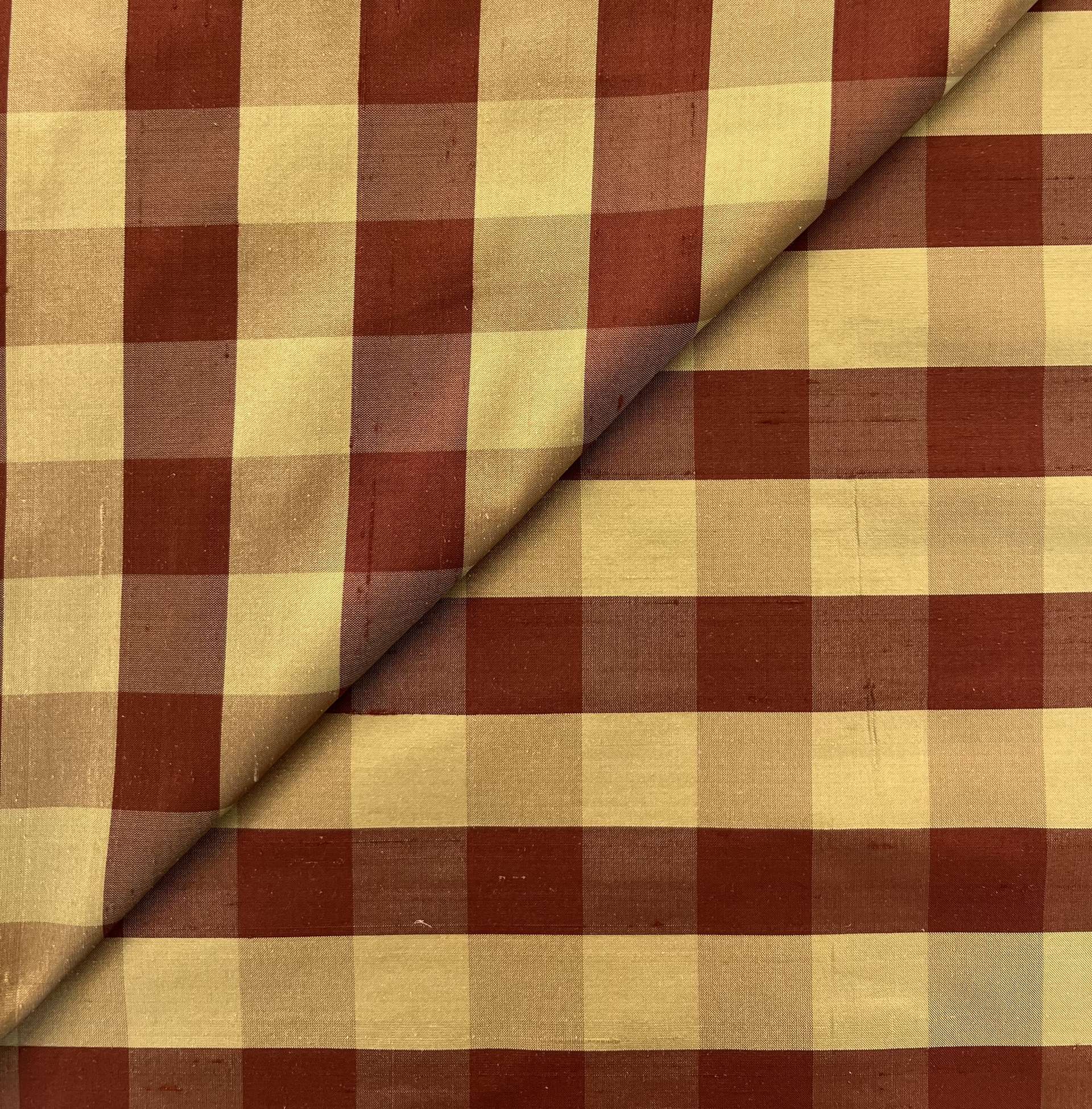 Pure Silk Shantung Gingham