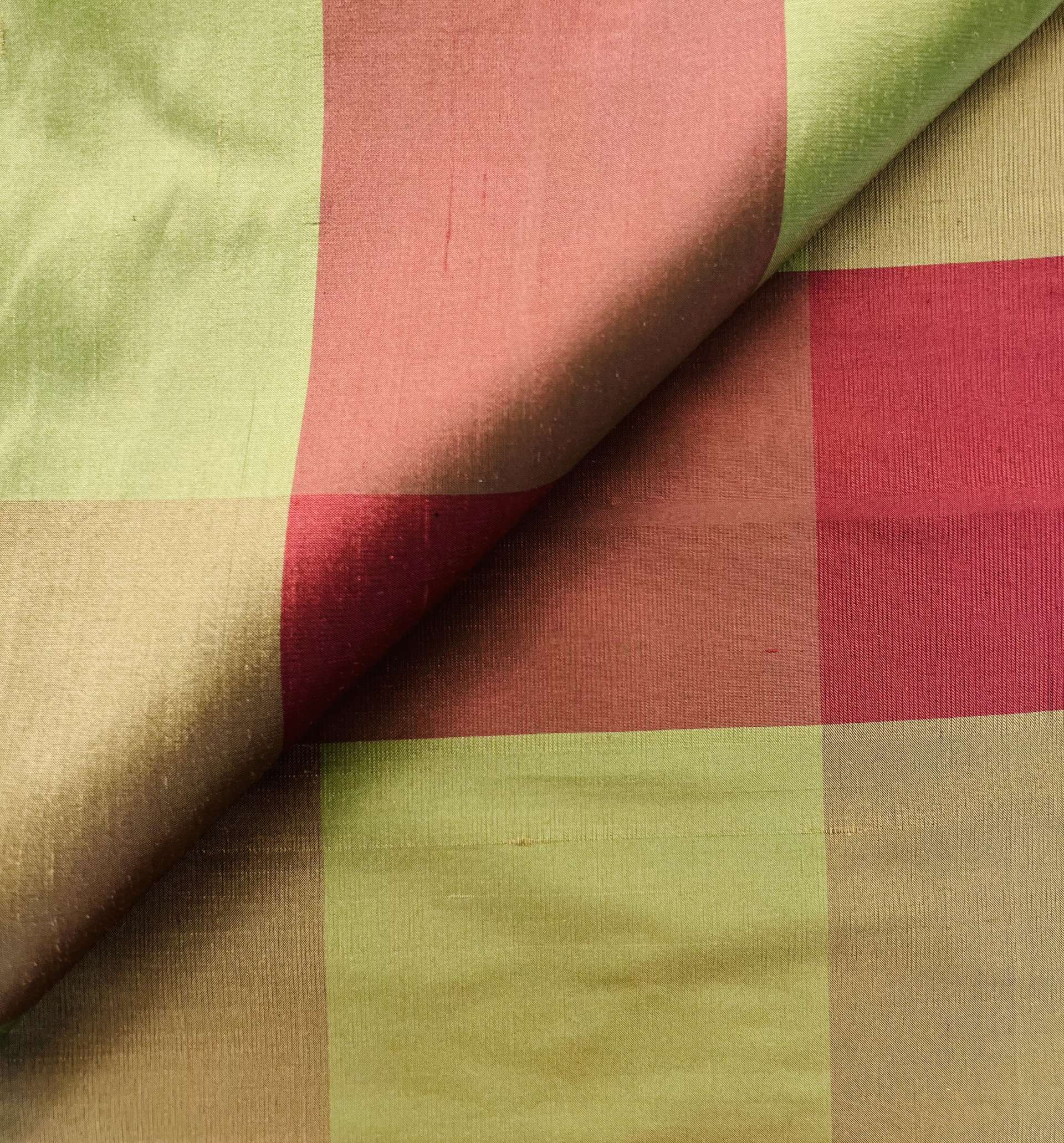 Pure Silk Shantung Gingham