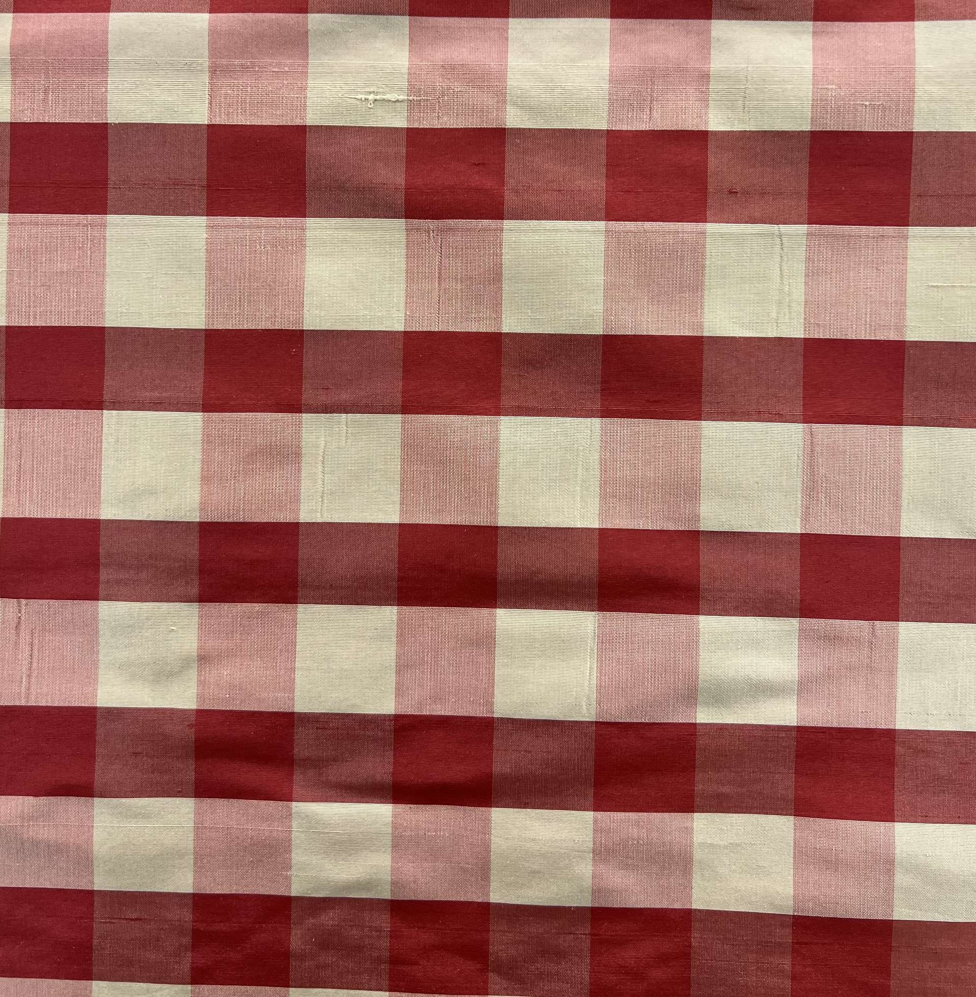 Pure Silk Shantung Gingham