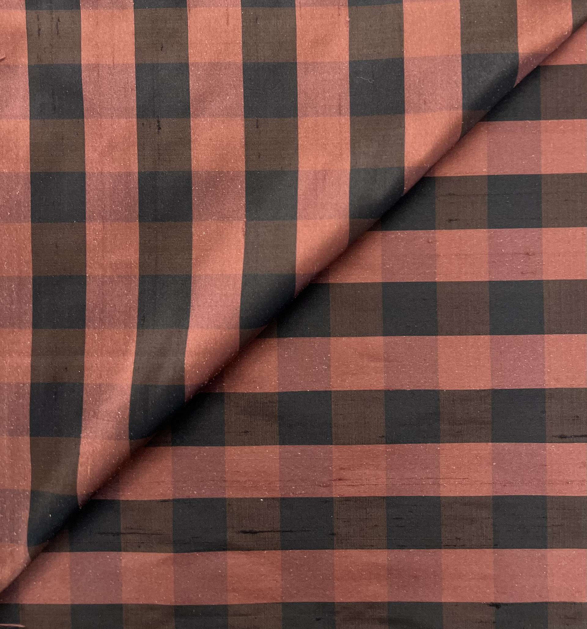 Pure Silk Shantung Gingham