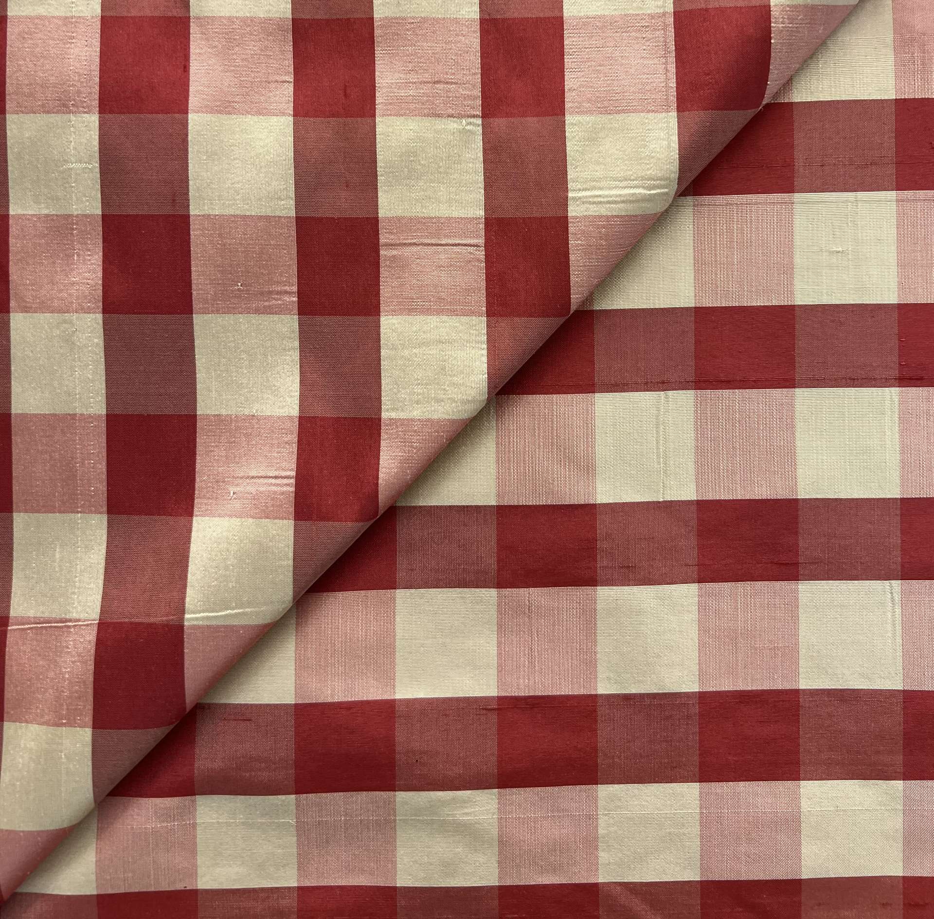 Pure Silk Shantung Gingham