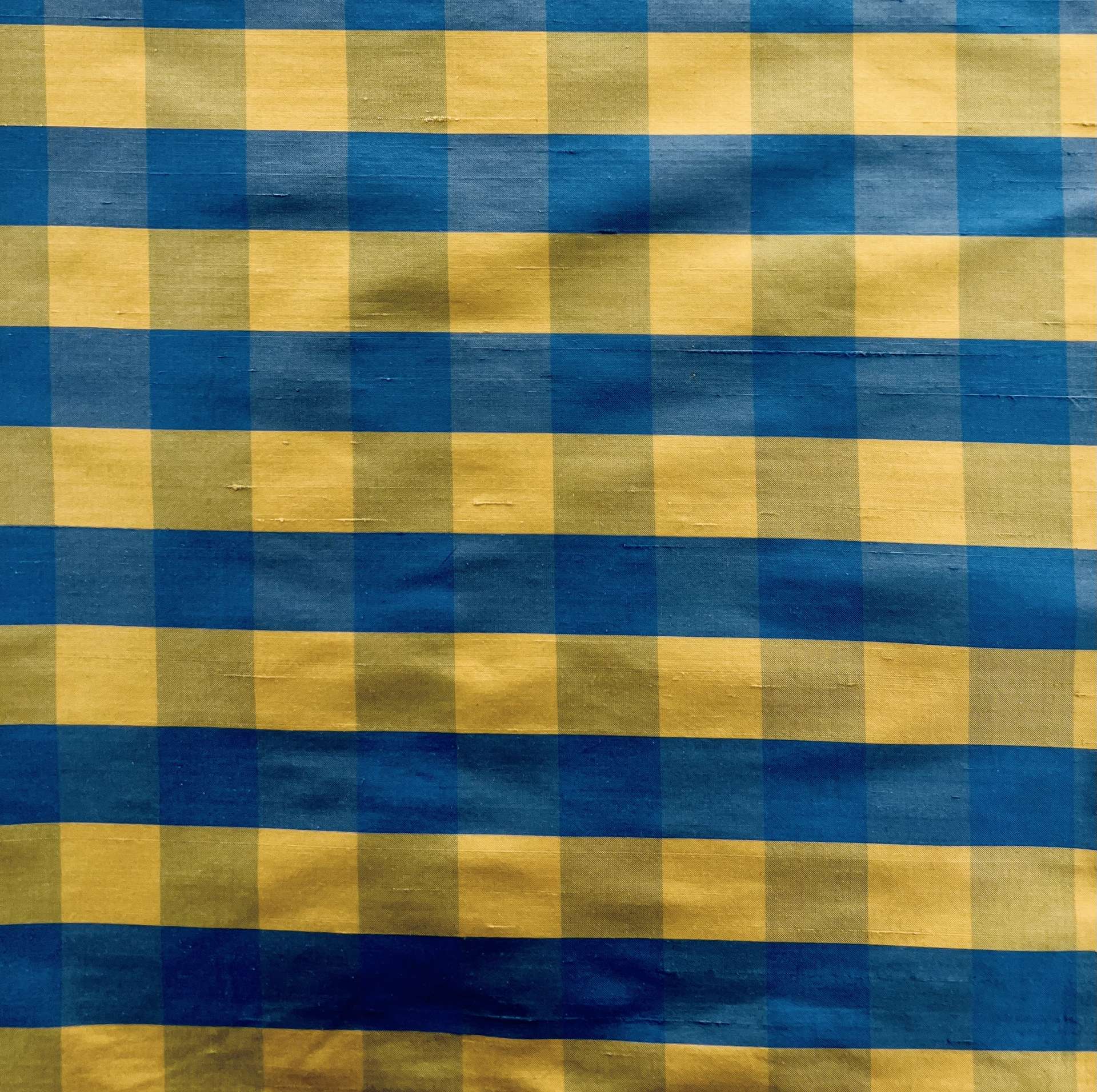 Pure Silk Shantung Gingham