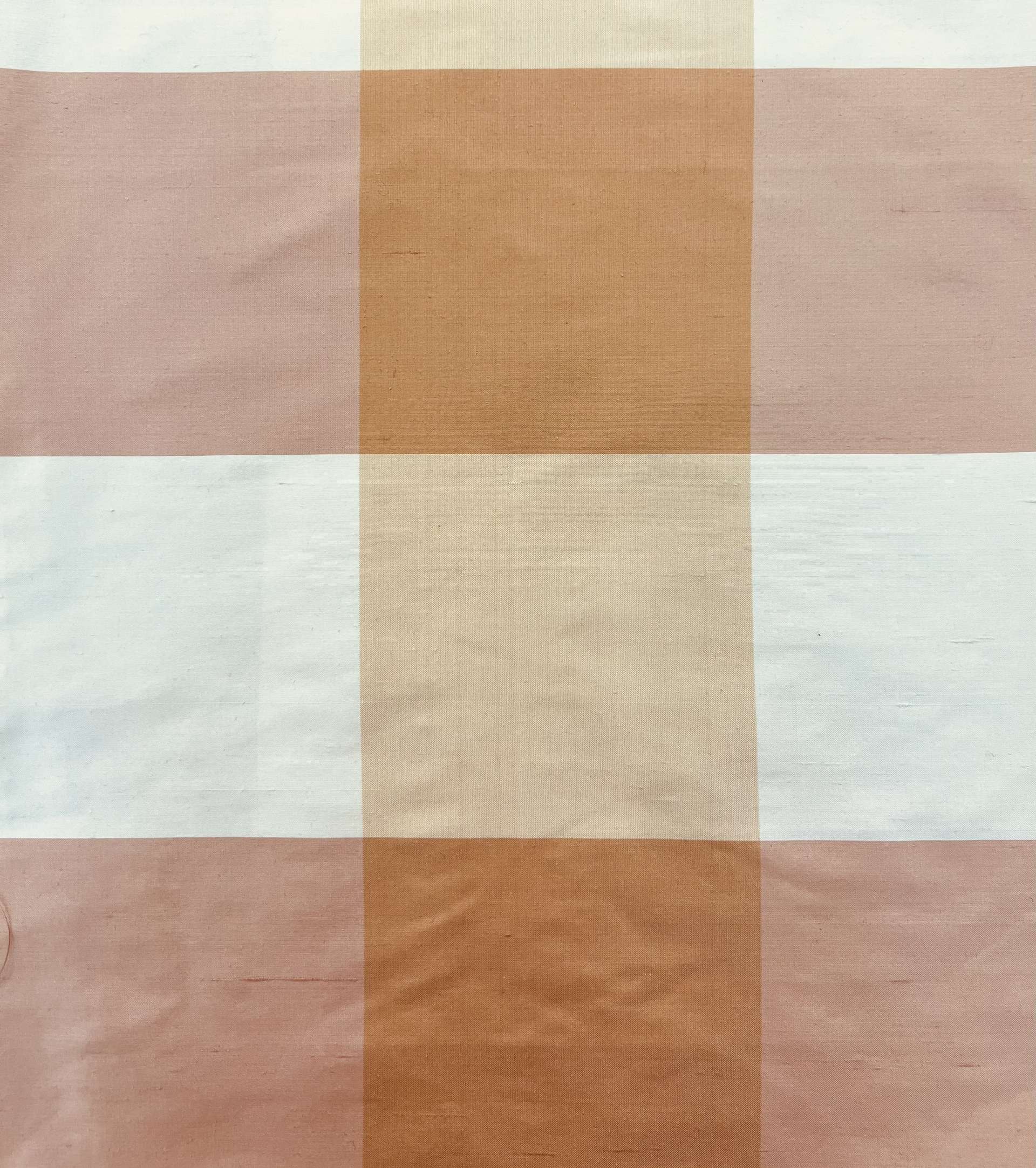 Pure Silk Shantung Large Size Gingham