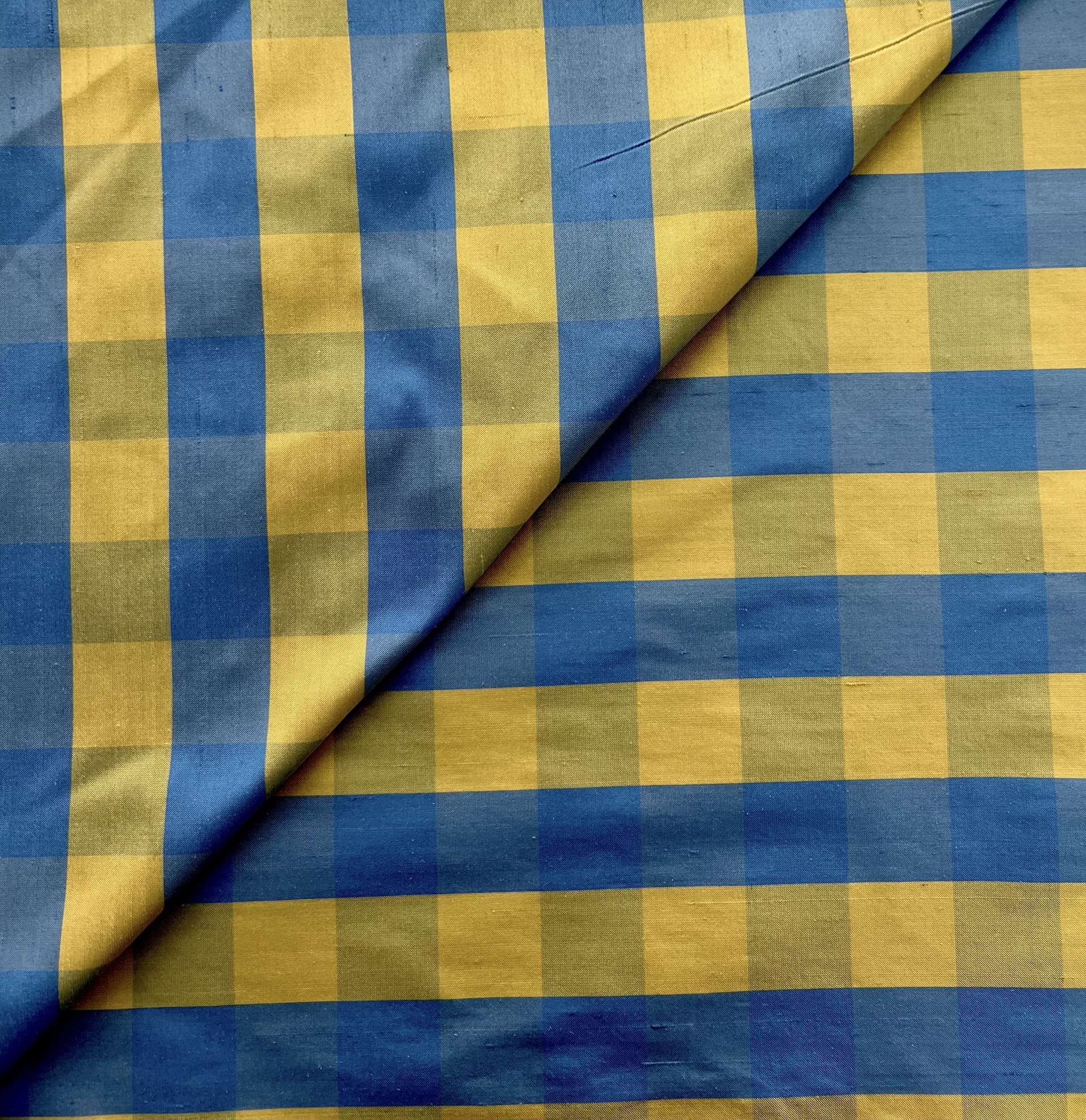 Pure Silk Shantung Gingham