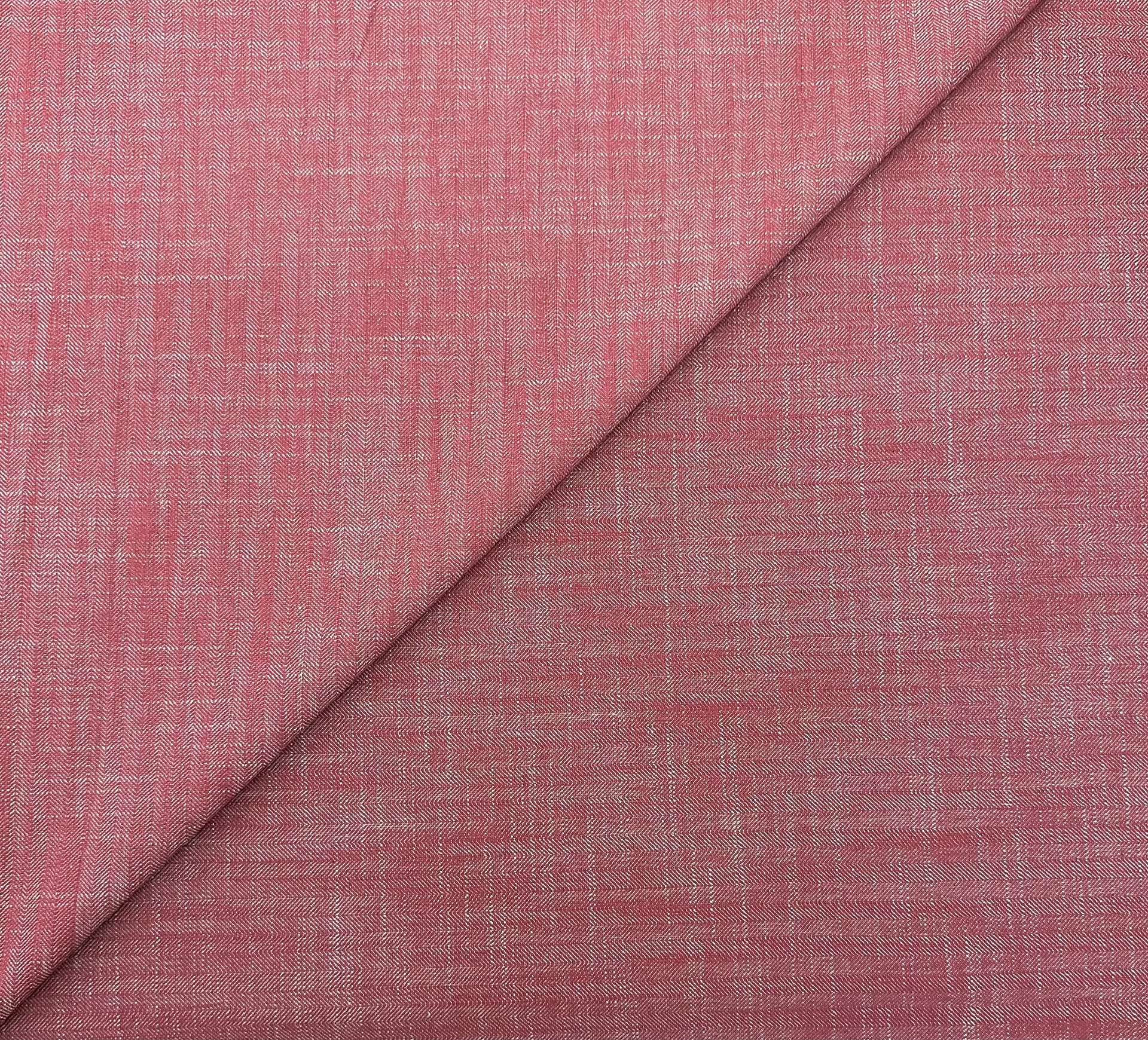 Sustainable Cotton Dobby Herringbone in Carmine