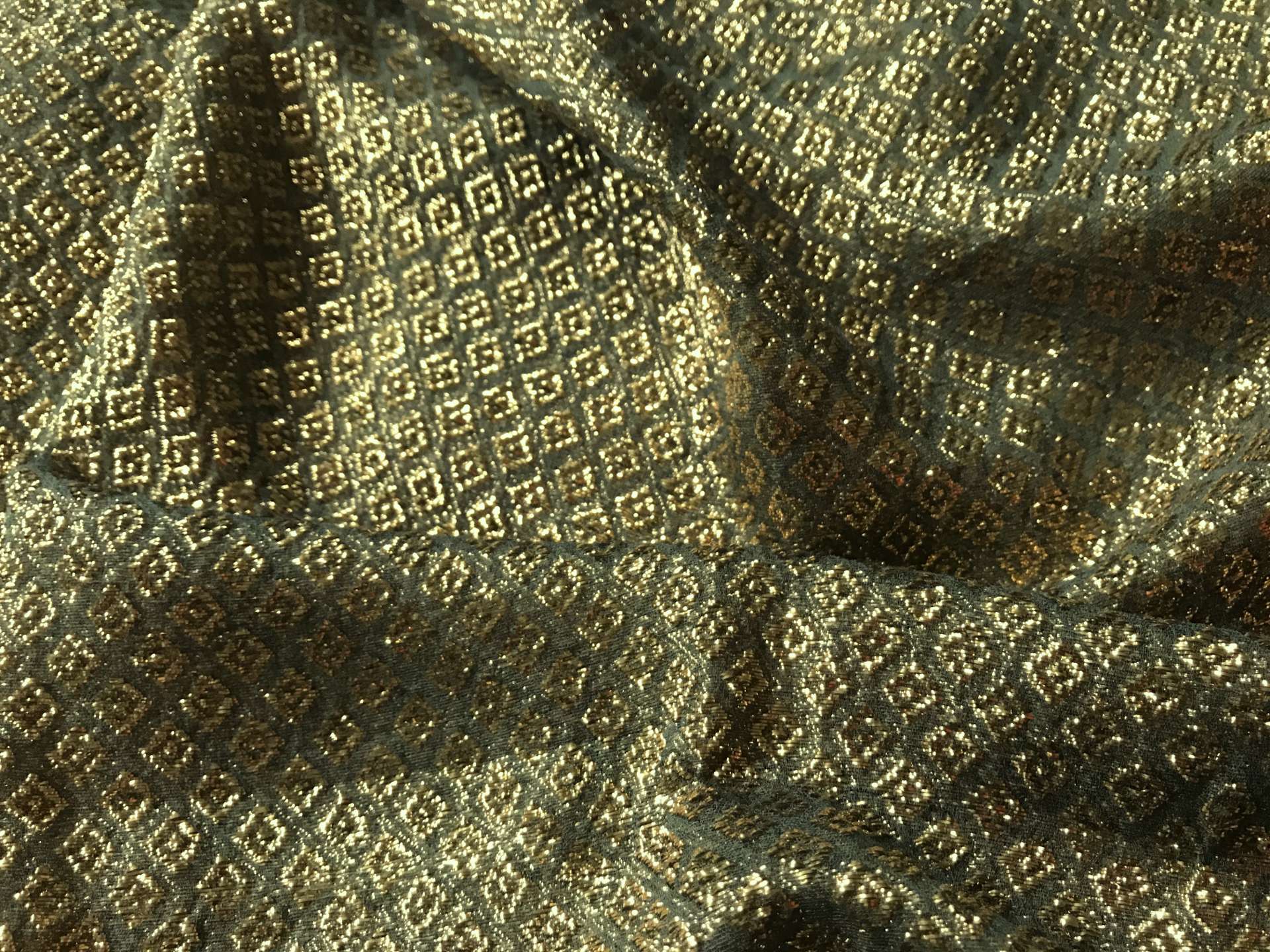 silk and lurex jacquard chiffon in gold