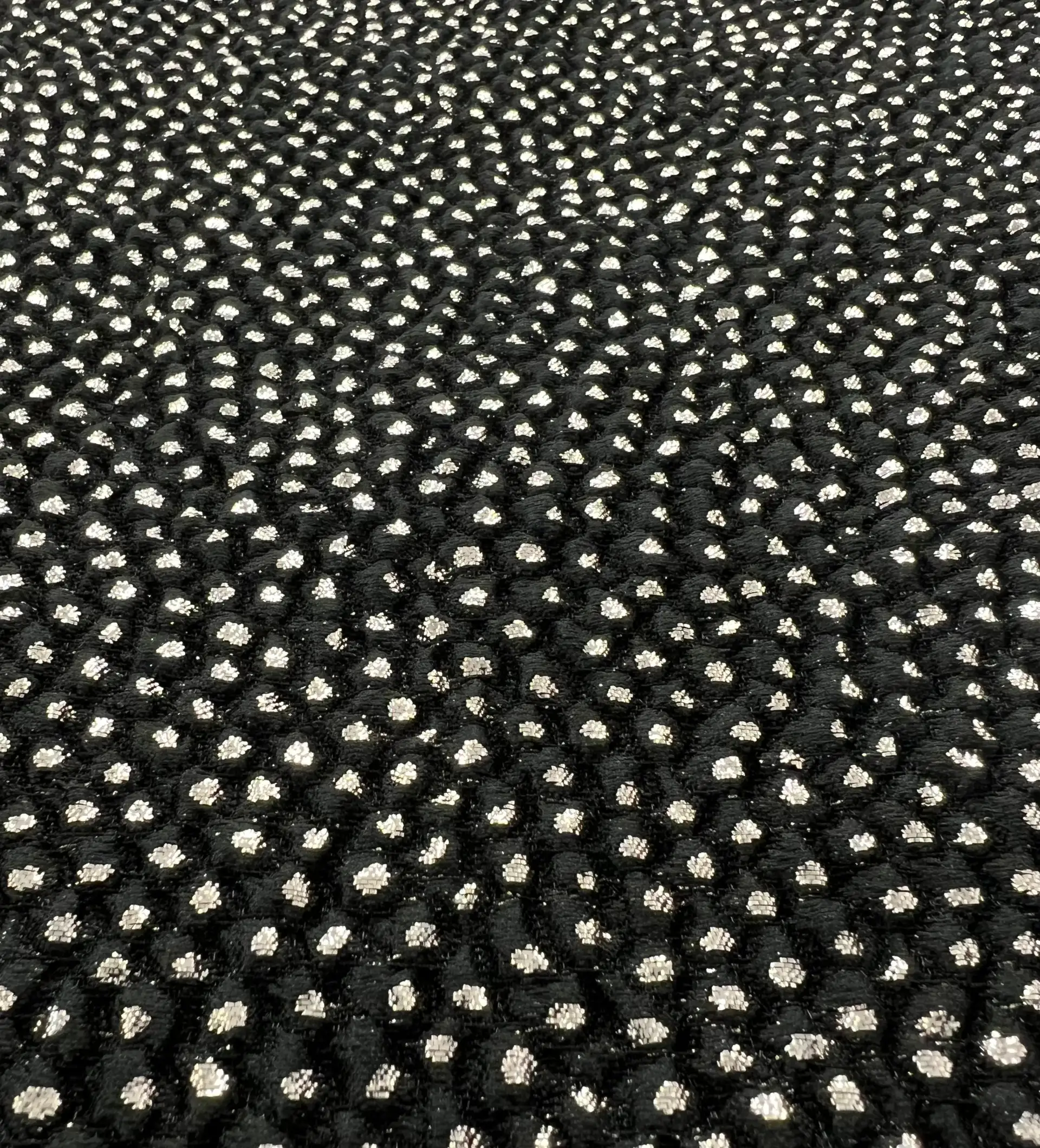 Jacquard Metallic Cloque in Black