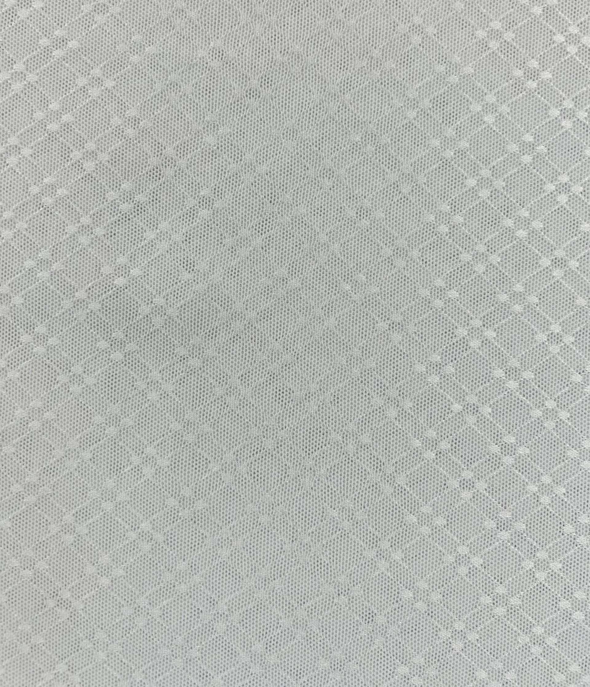Stretch Novelty Point de Sprit in White