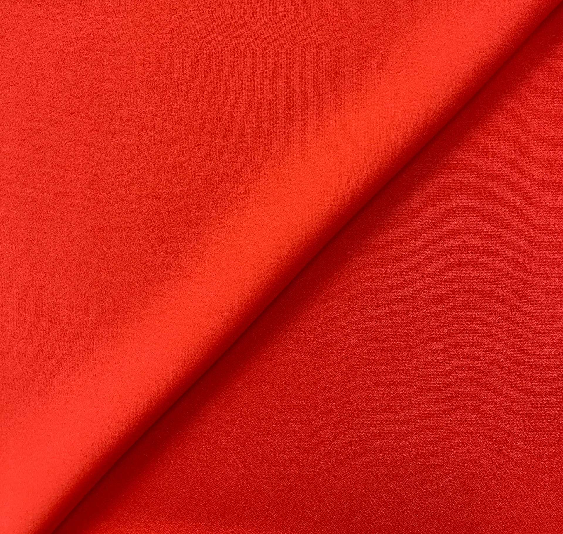 Viscose Crepe Back Satin in Persimmon