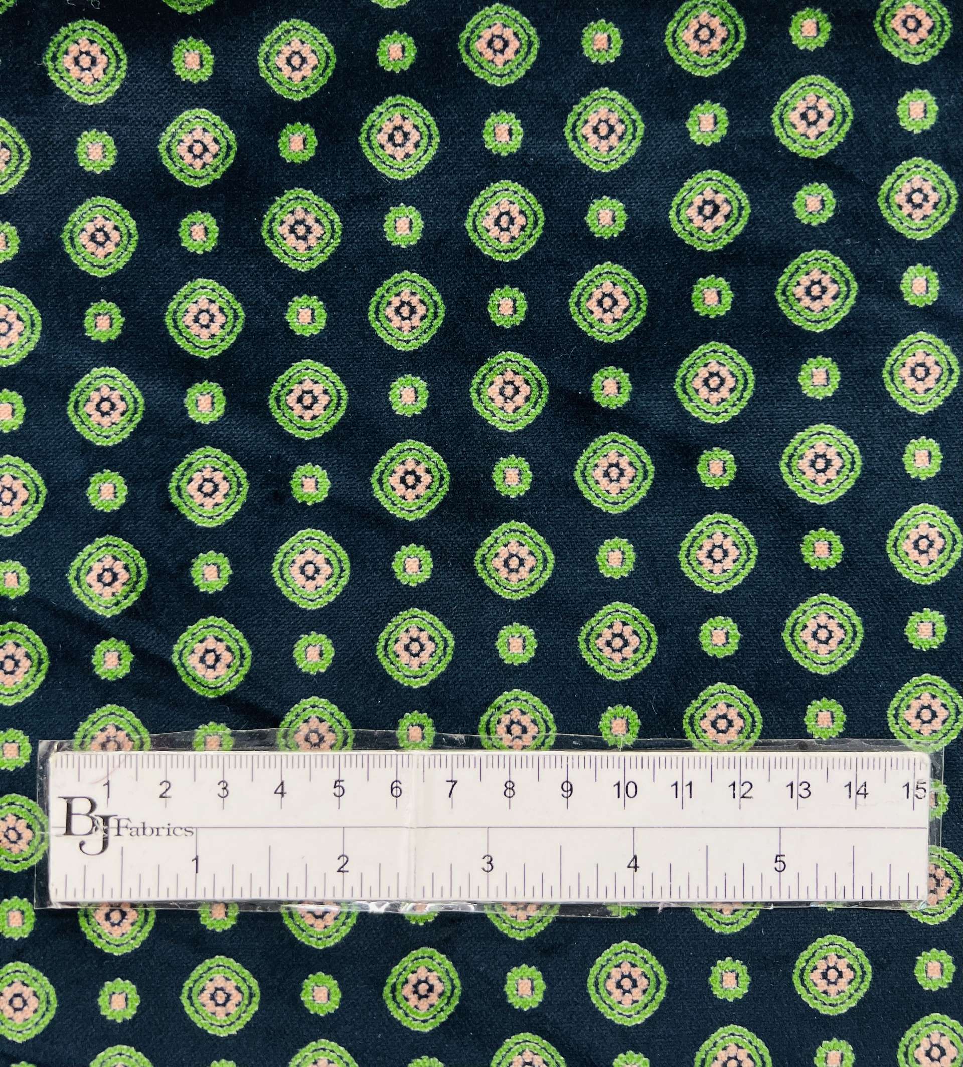 Made in Italy 100% Cotton Printed Velvet