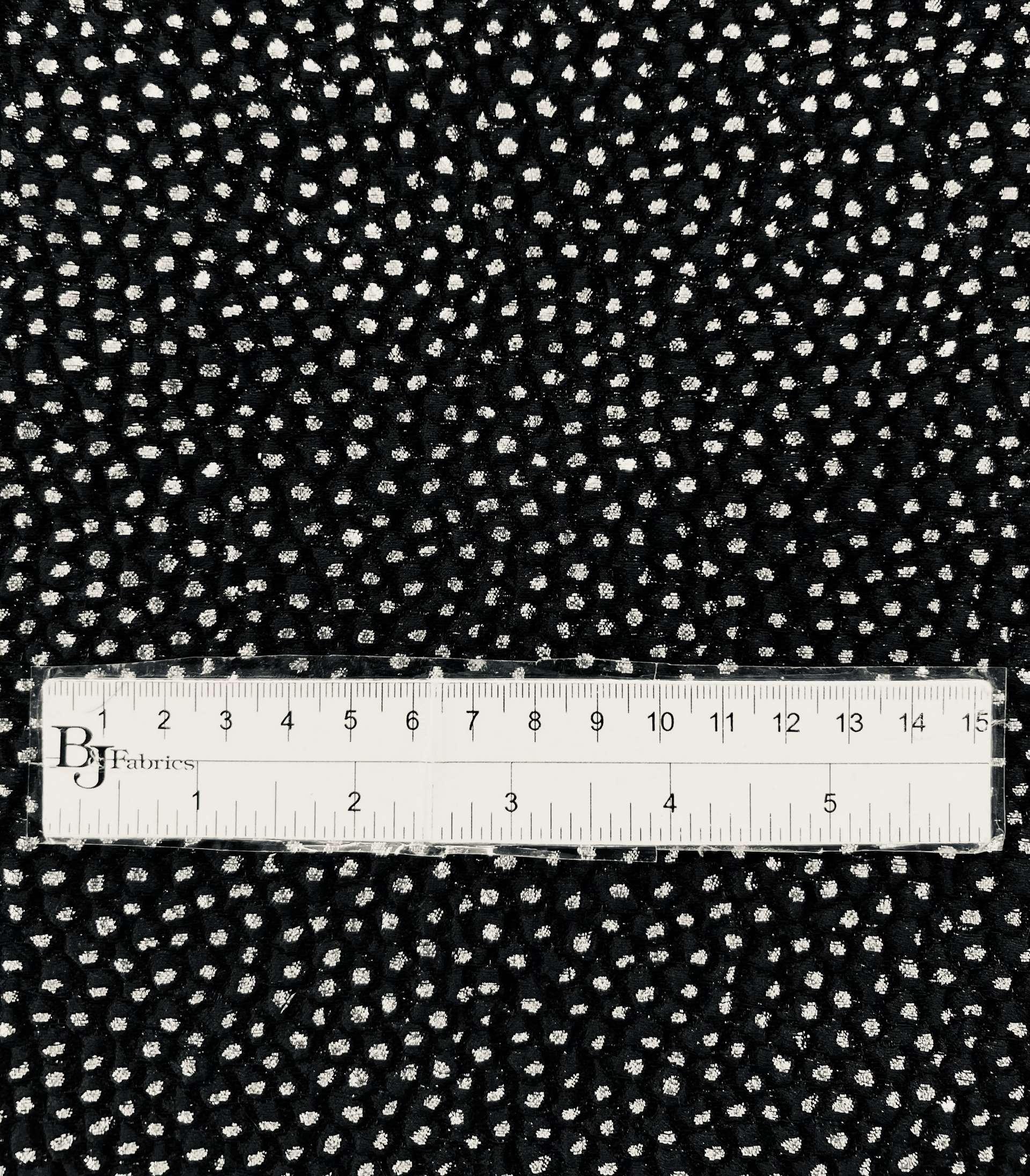Jacquard Metallic Cloque in Black