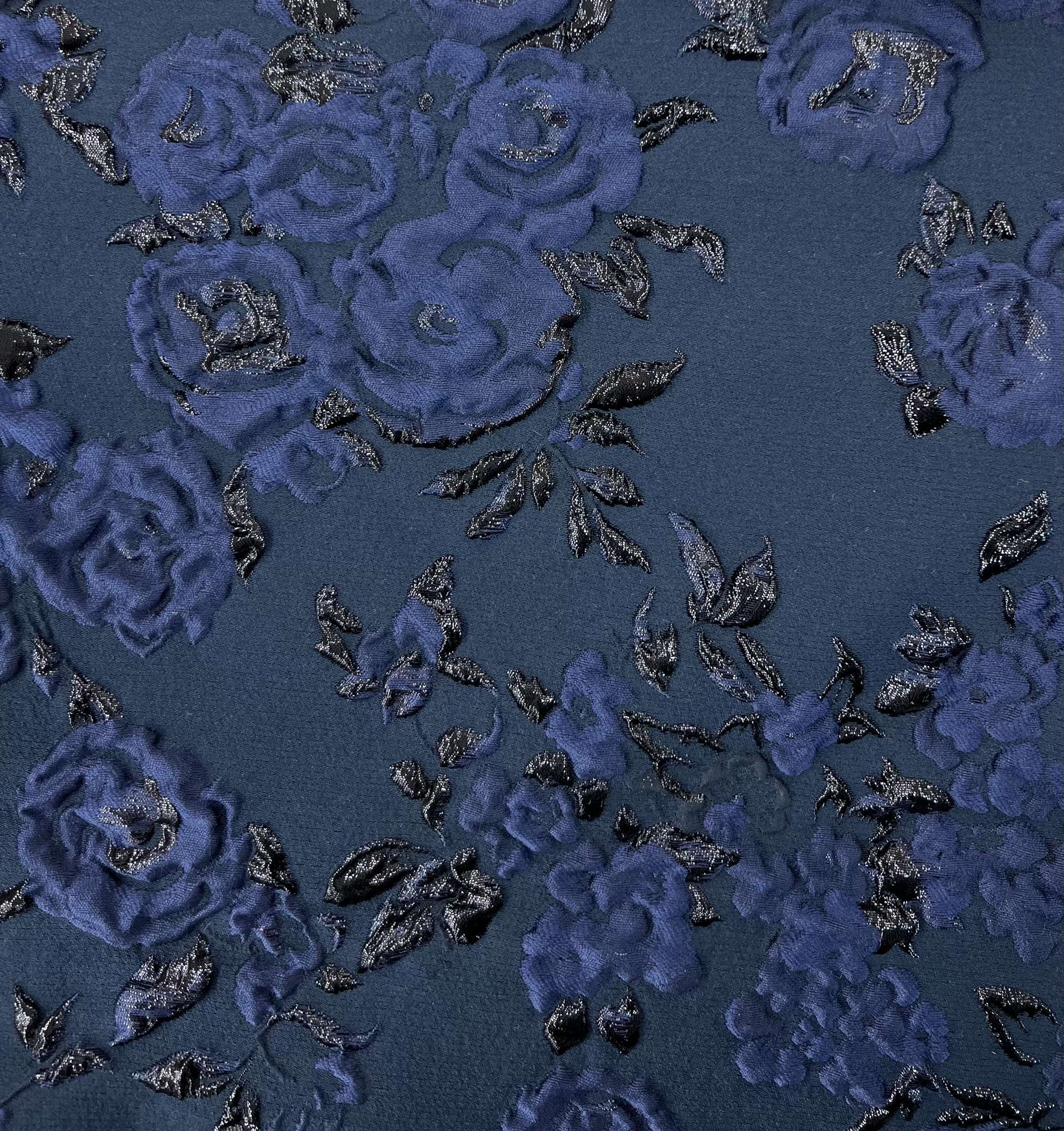 Made in Italy Rayon Nylon Blend Metallic Brocade