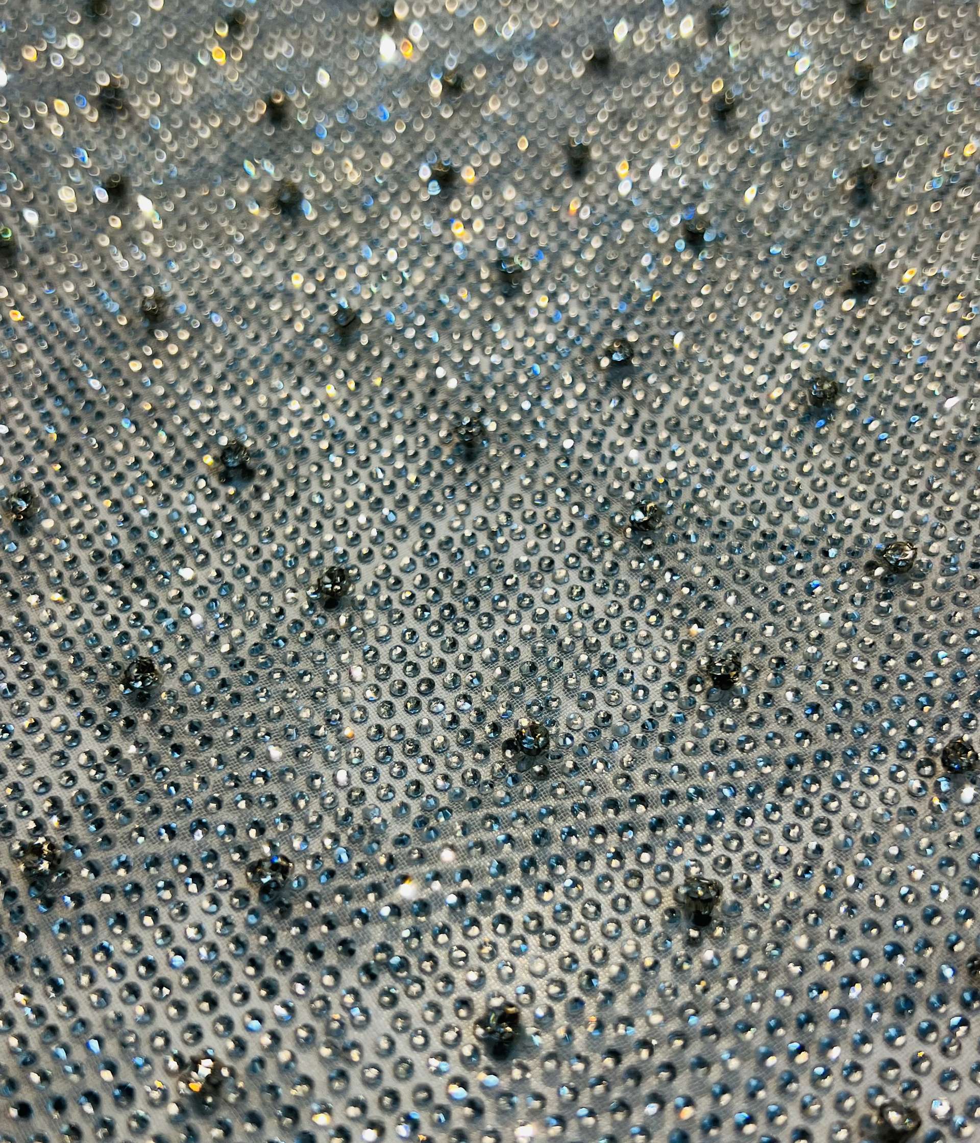 Couture Crystal on Chiffon in Silver