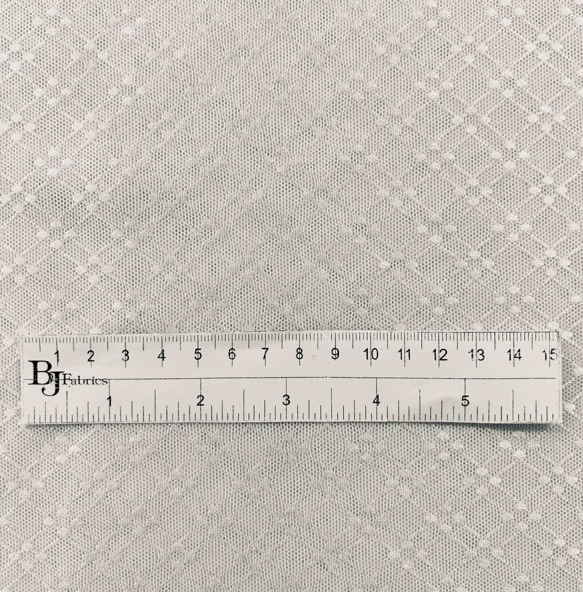 Stretch Novelty Point de Sprit in White