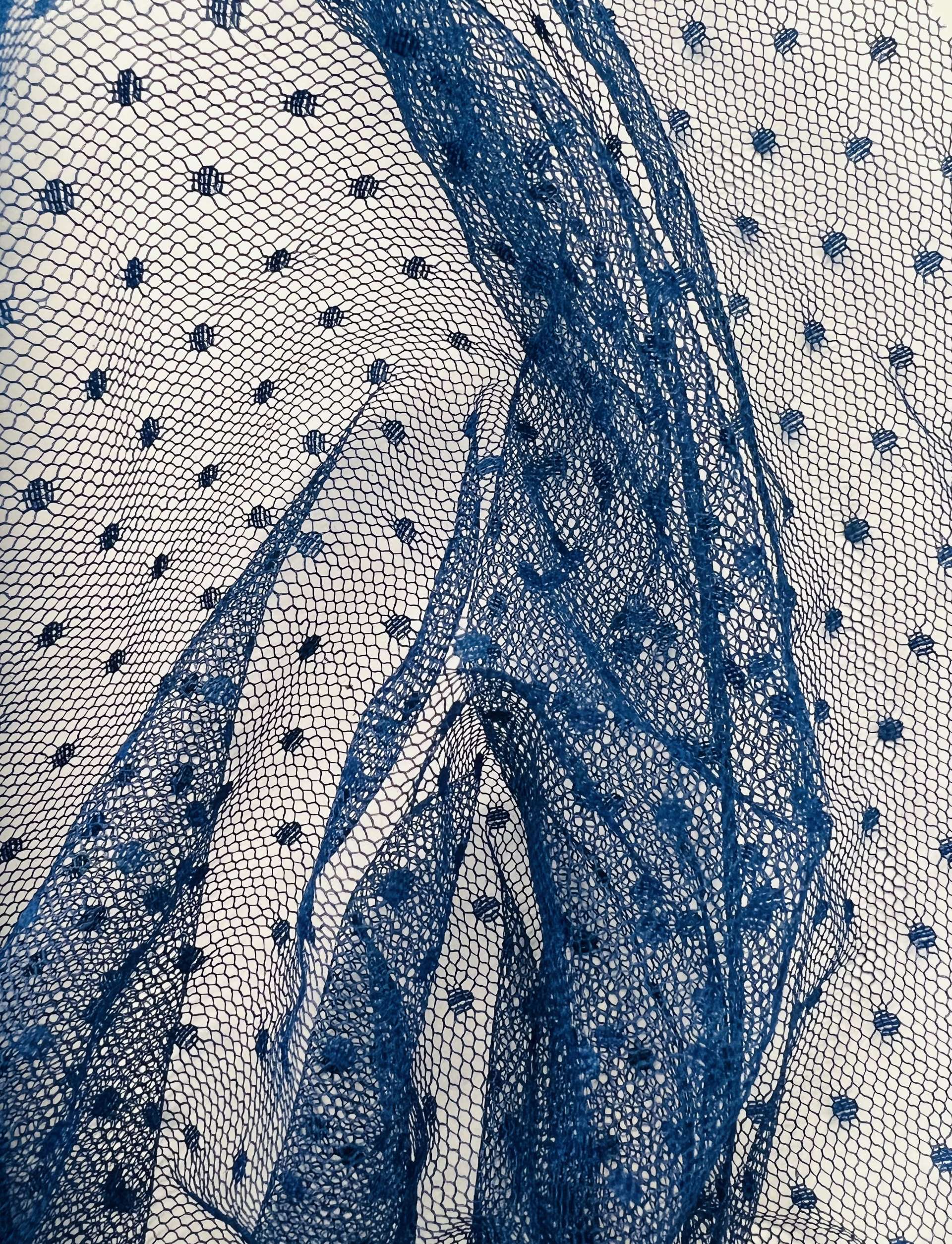 Nylon Point D'esprit in Blue