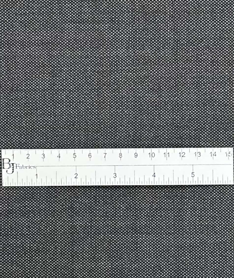 Italian Wool Birdseye in Black and Charcoal