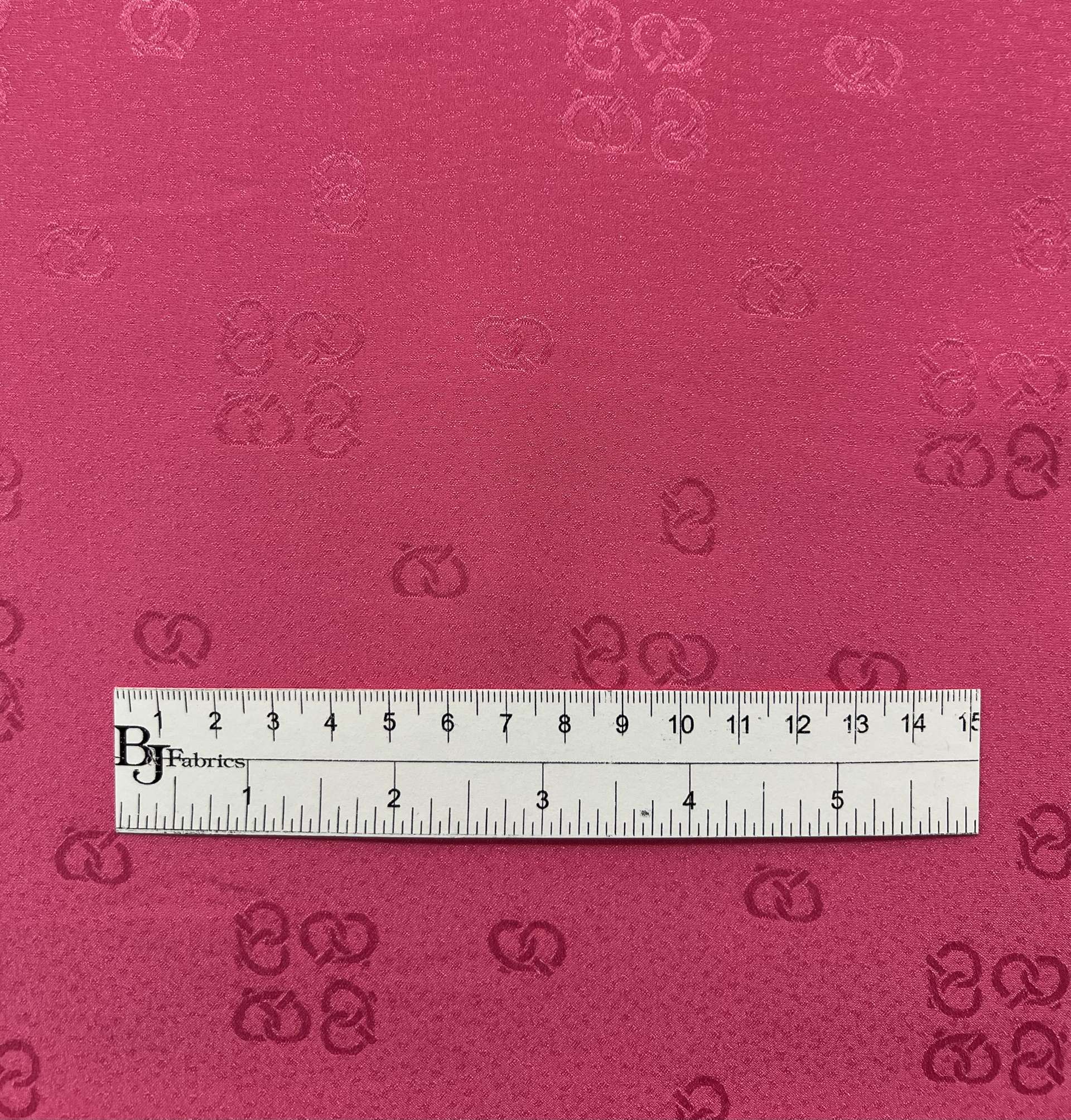 Vintage silk Jacquard in Flamingo Pink