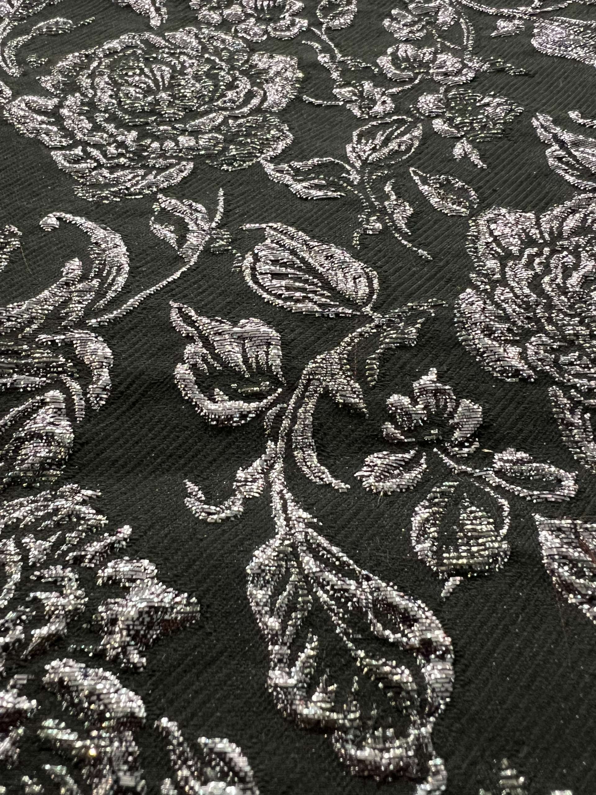 Silk and Metallic Blend Brocade