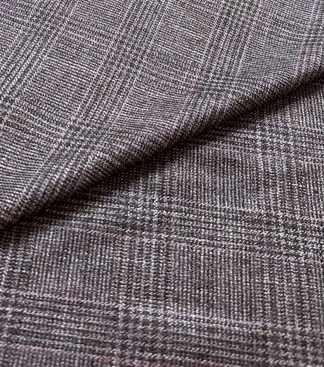 Made in Italy Wool Bamboo Plaid in Grape Juice