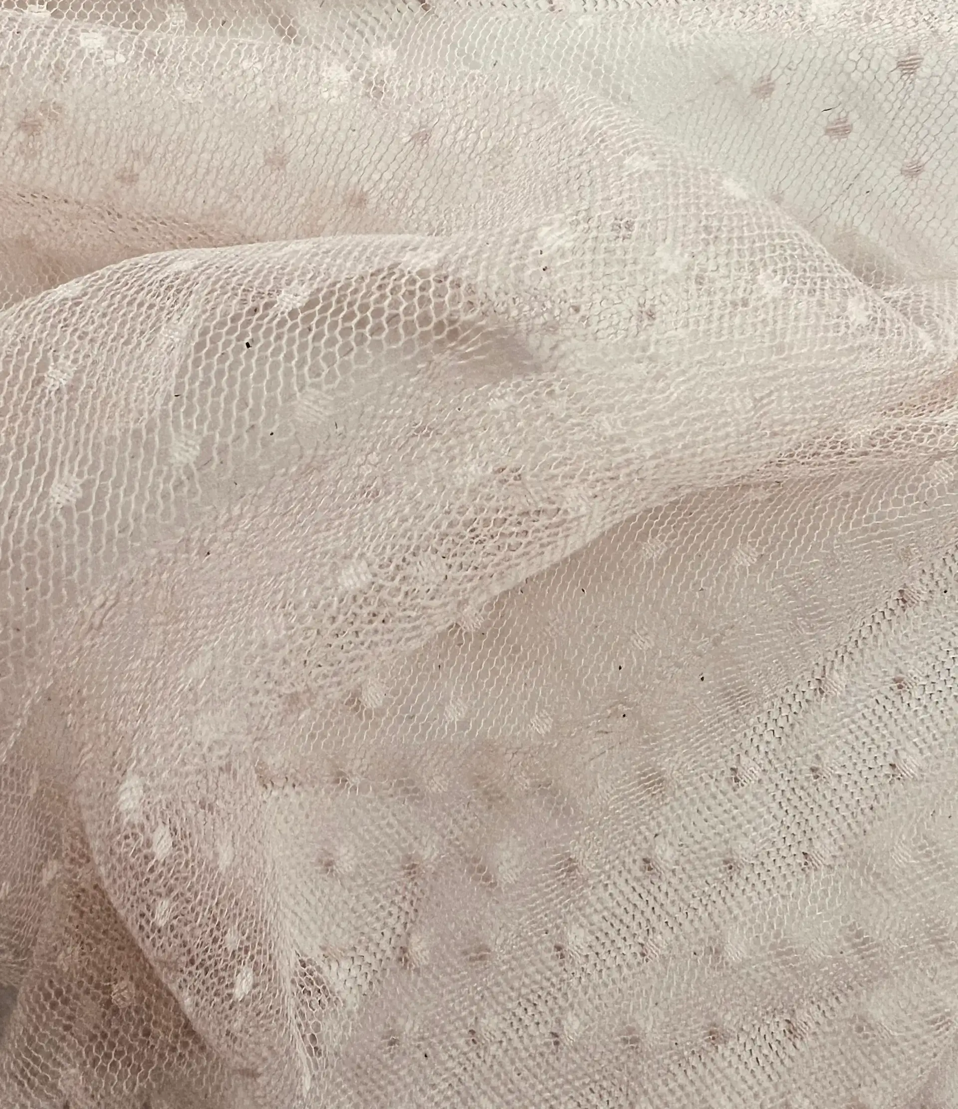 Nylon Point D'esprit in Blush