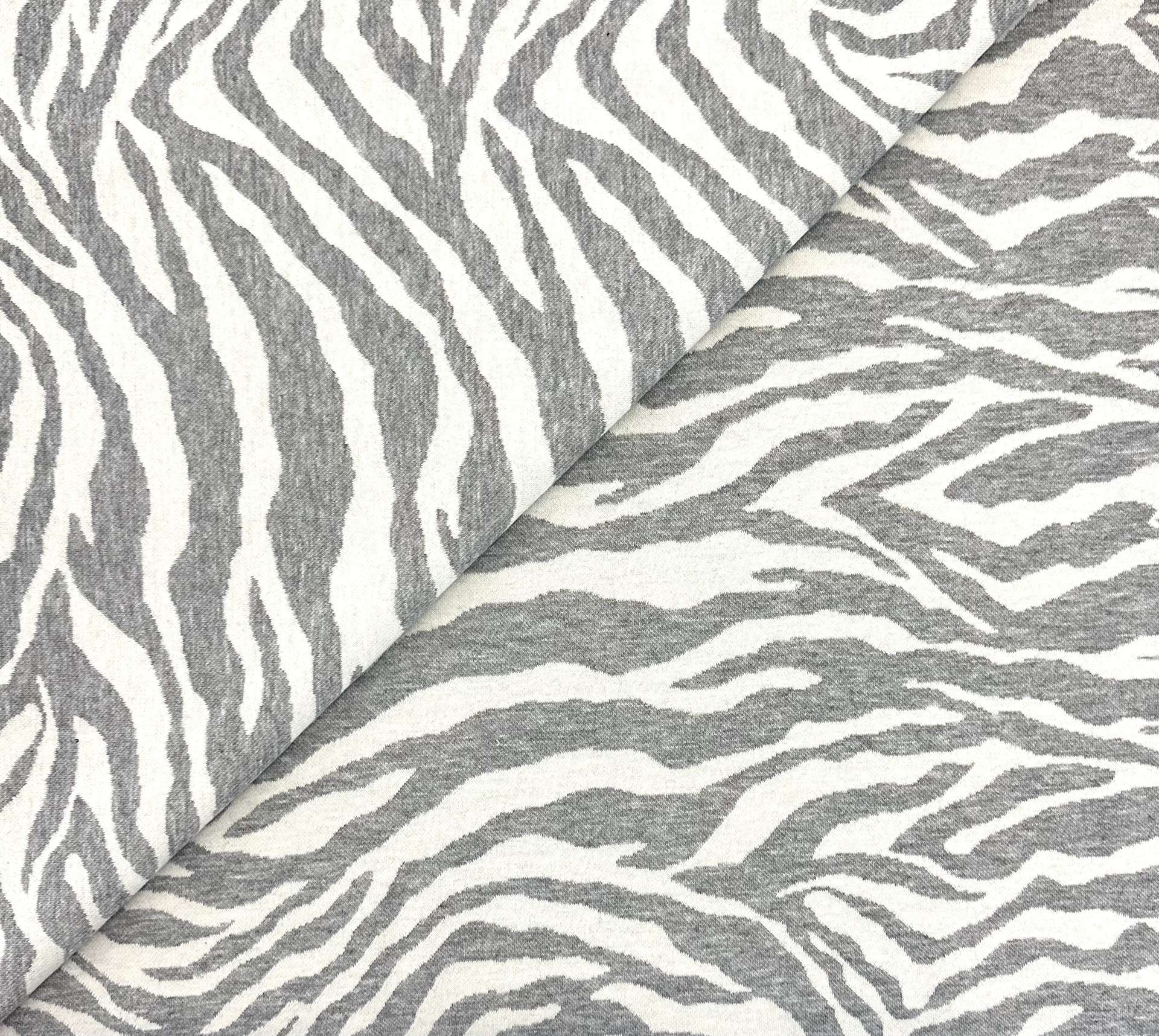 Sustainable Cotton Blend Doubleface Knit Large Zebra
