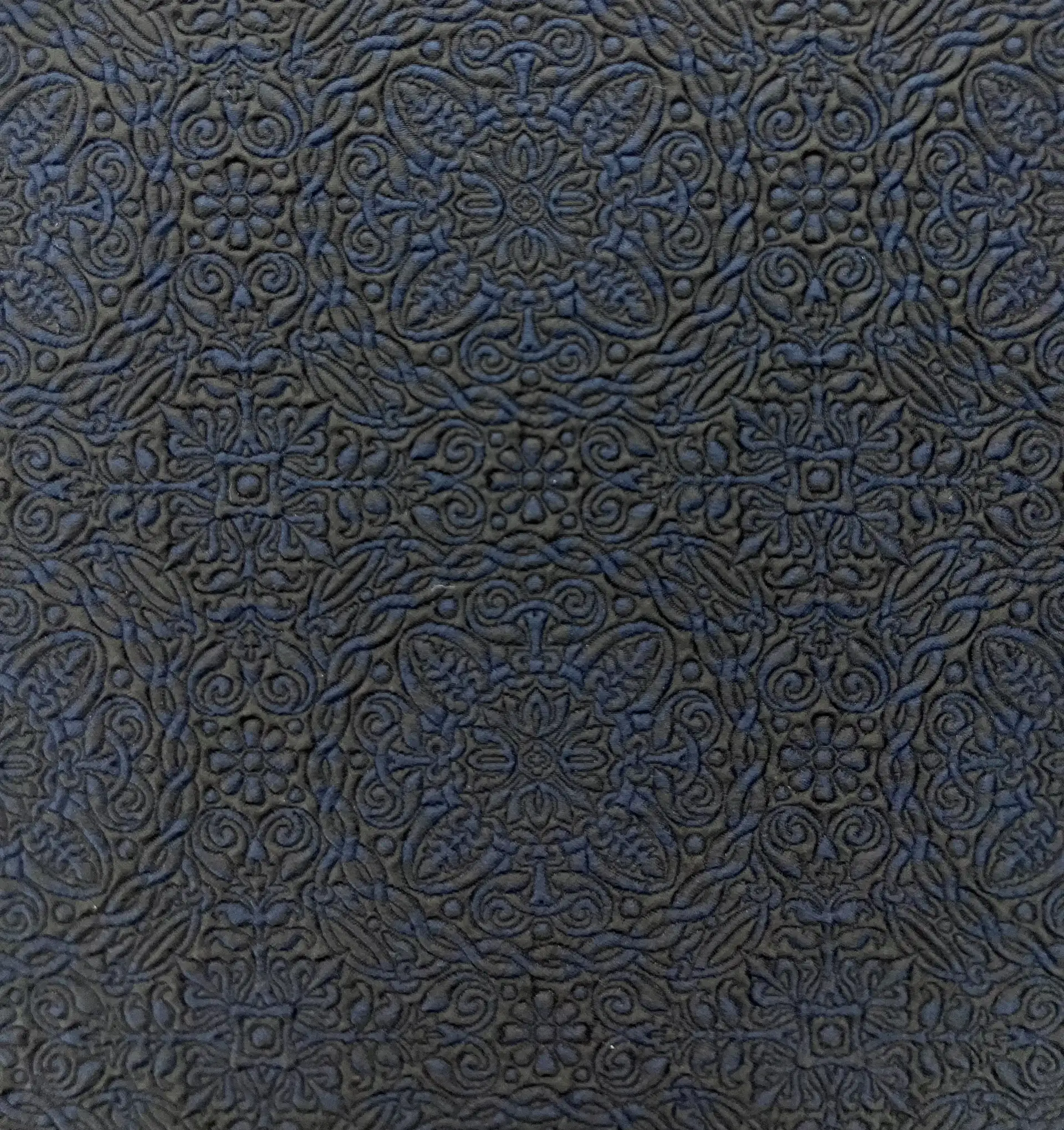 Celtic Style Brocade in Black  & Navy