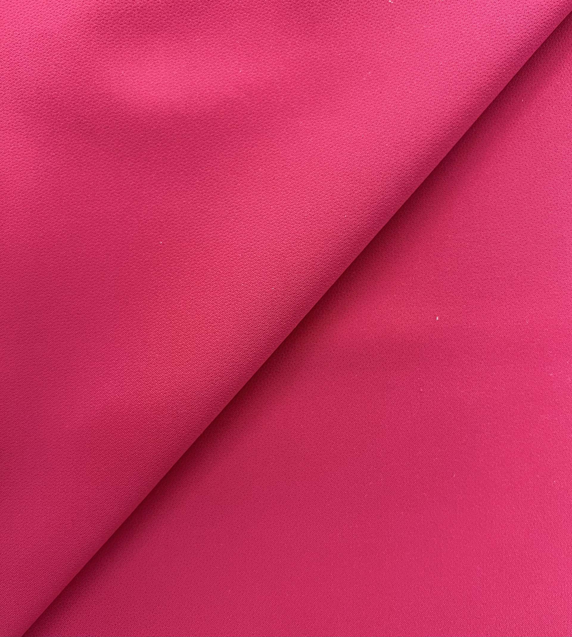 Polyester Stretch Crepe in Fuchsia