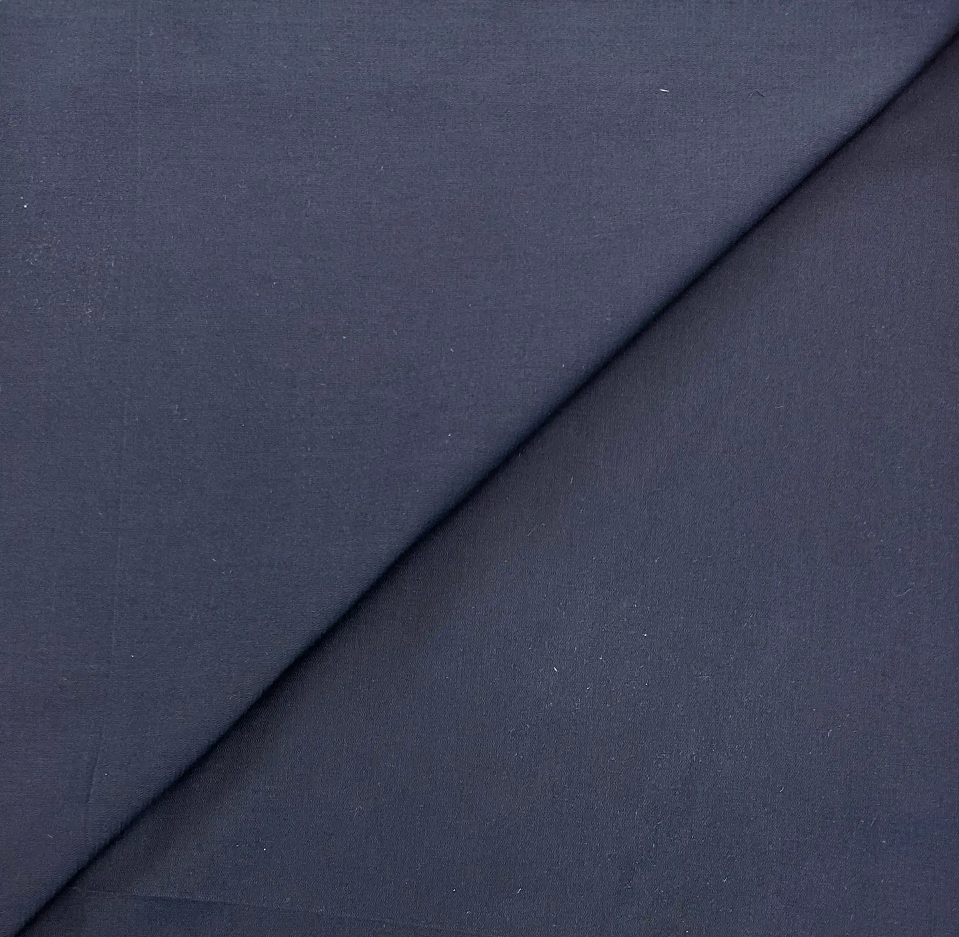 Sustainable Cotton Dobby Herringbone in Midnight