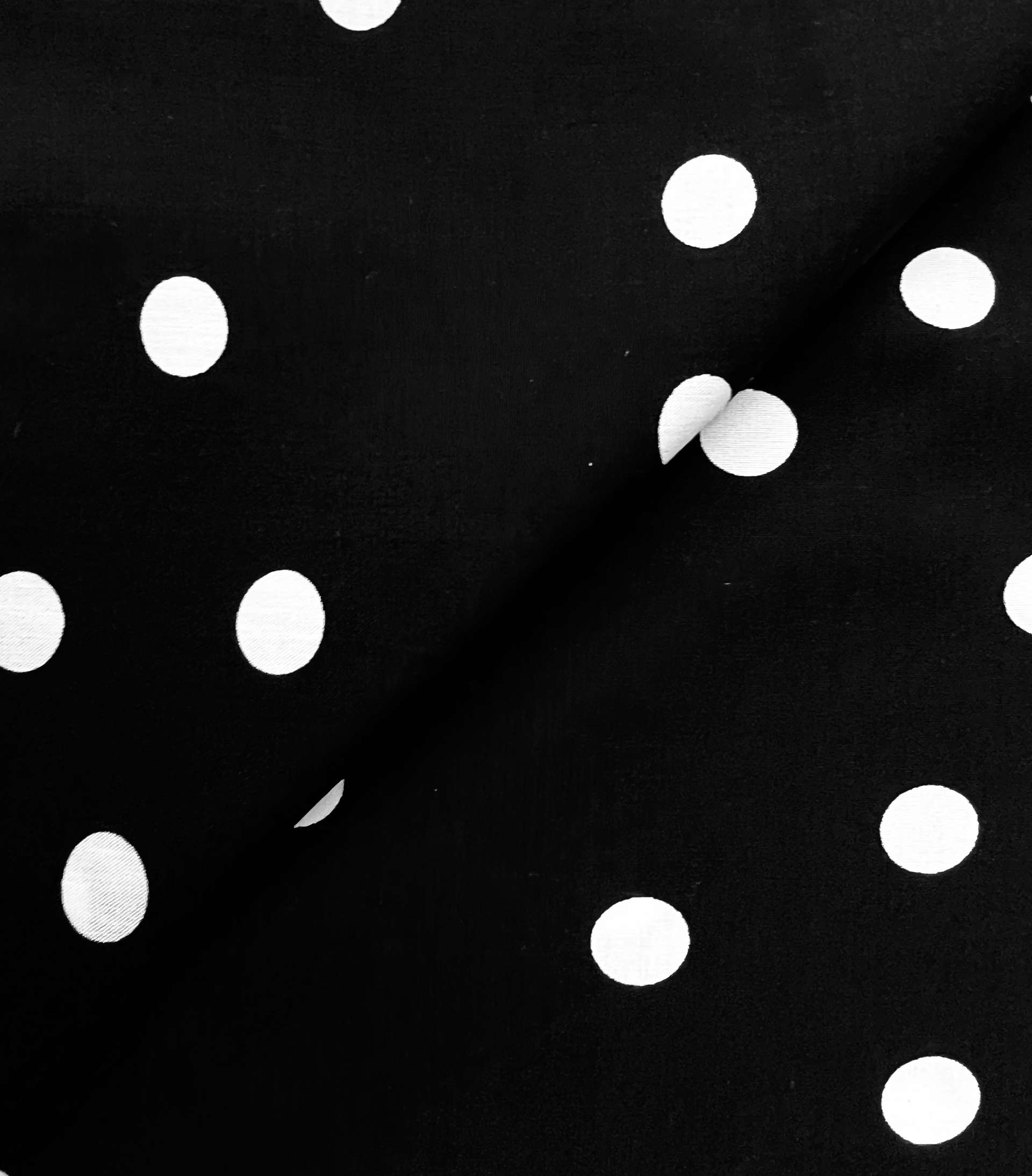 Printed Viscose Challis in Black & White 