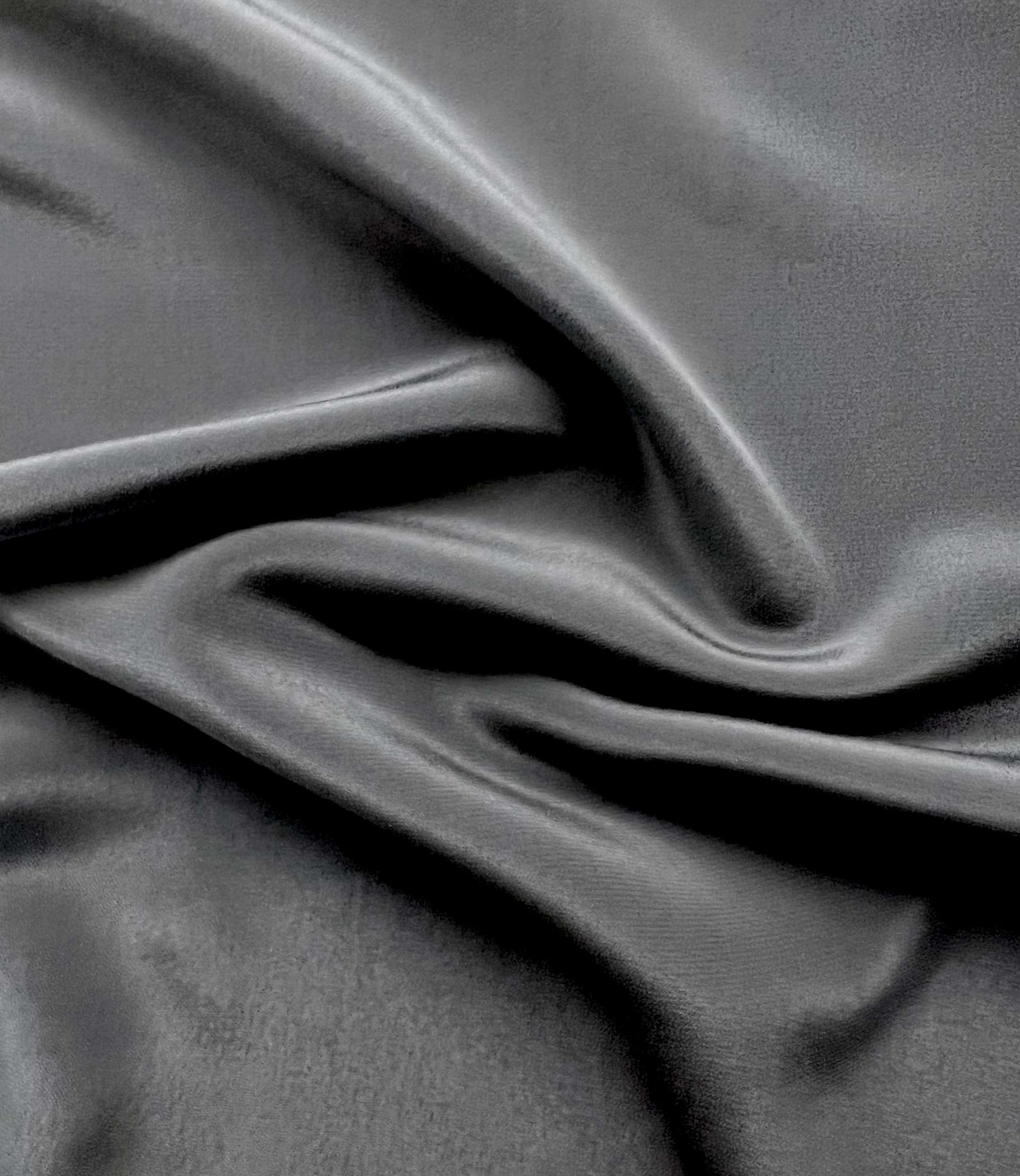 Pure Silk Crepé de Chine Medium Grey