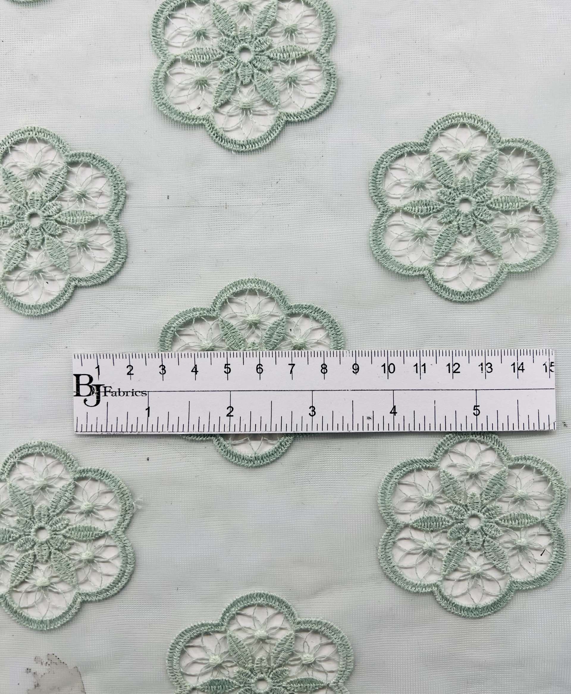  Embroidered Illusion With Cut Out Work 