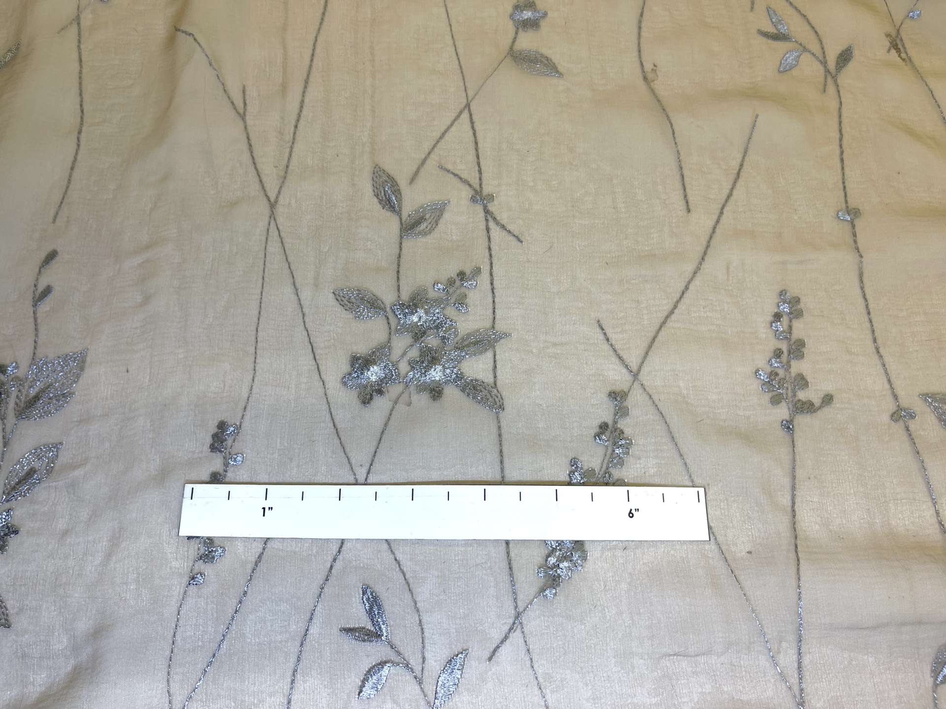 French Embroidered Silk Chiffon