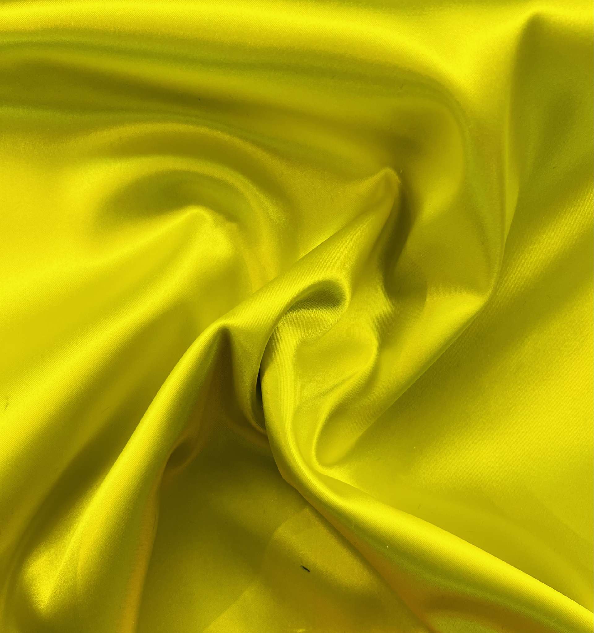 Italian Acetate Stretch Satin in Bright Lemon