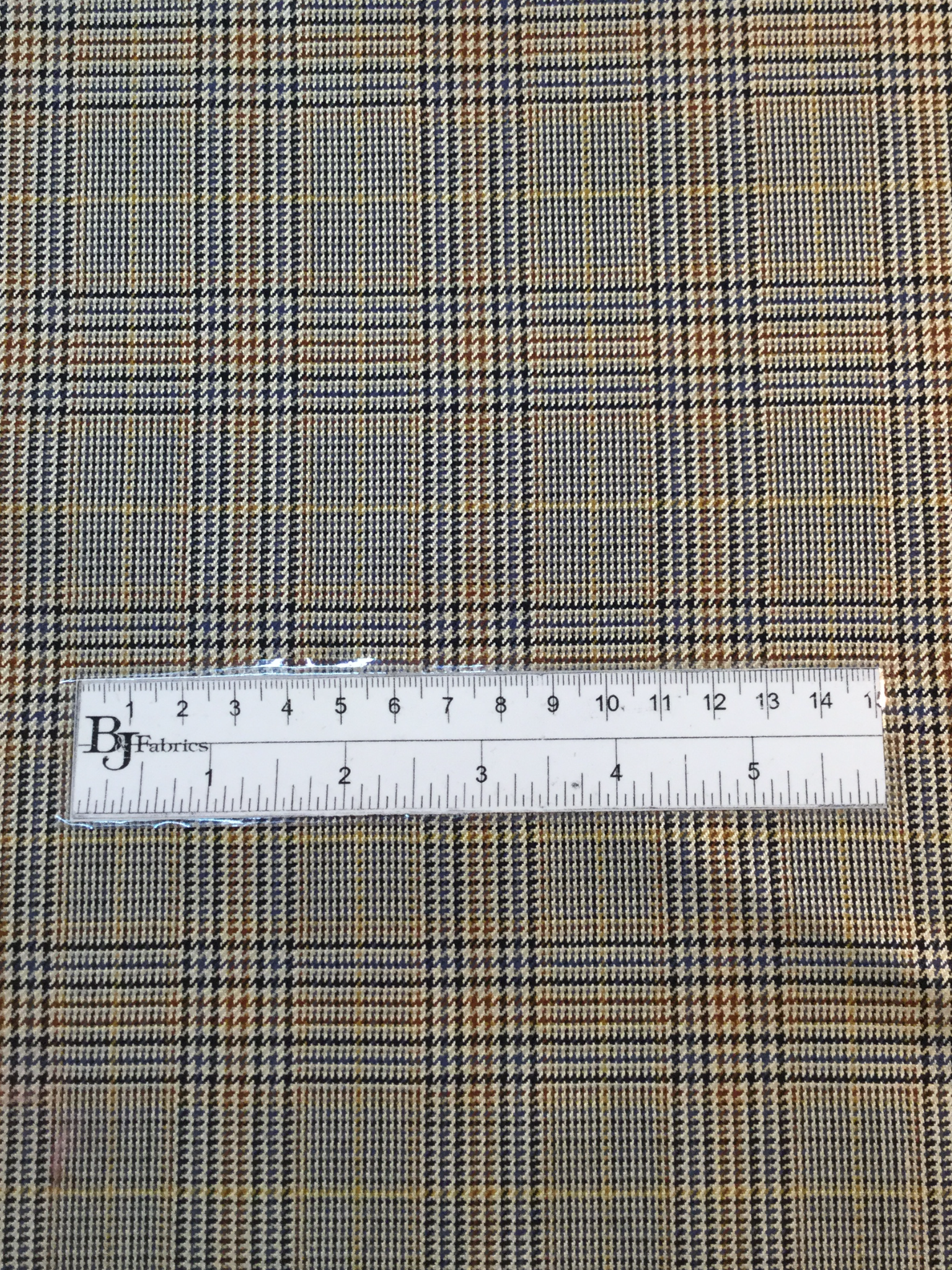 Italian  Silk and Wool Super 110's Plaid