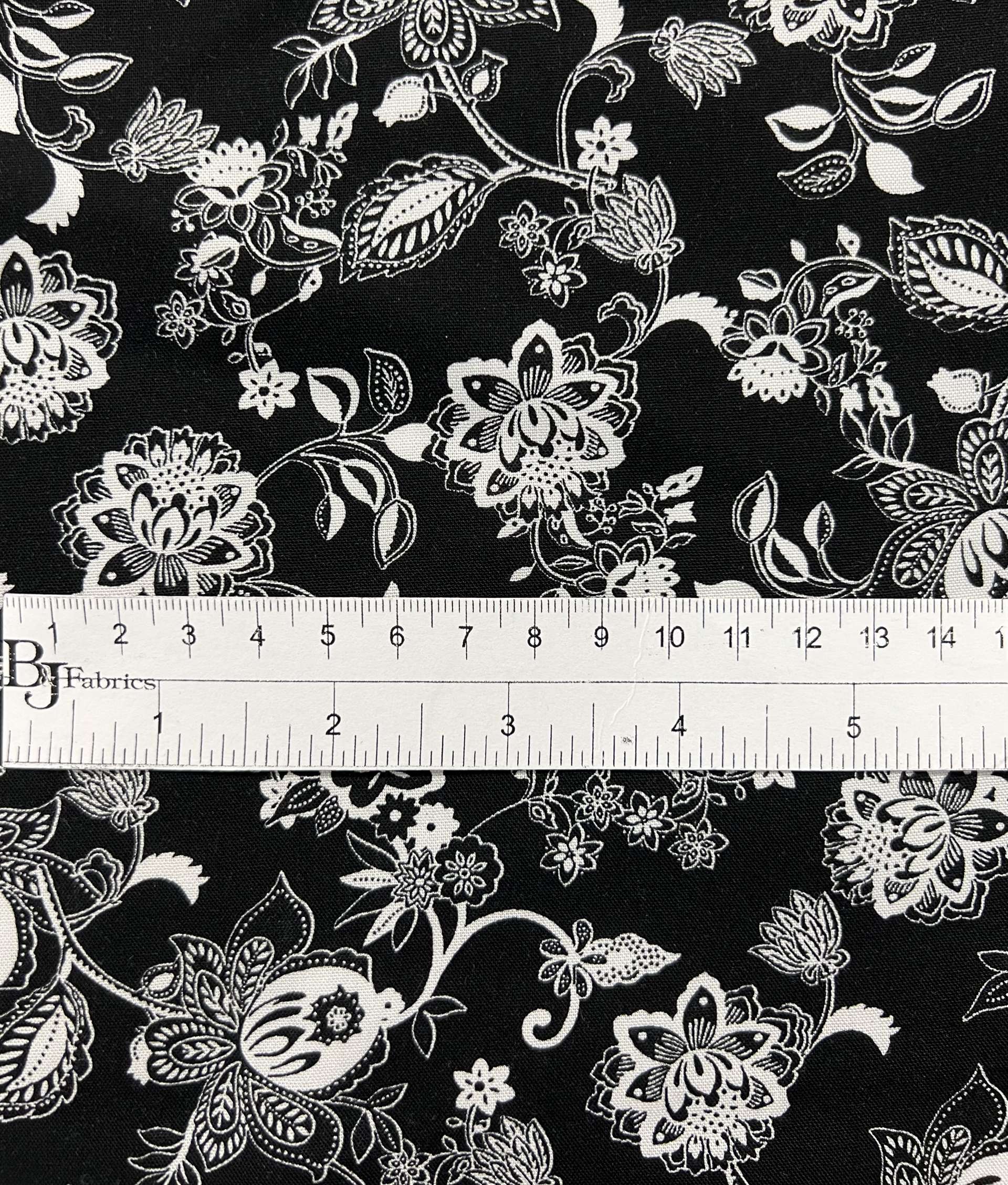 Printed Viscose Challis in Black & White 