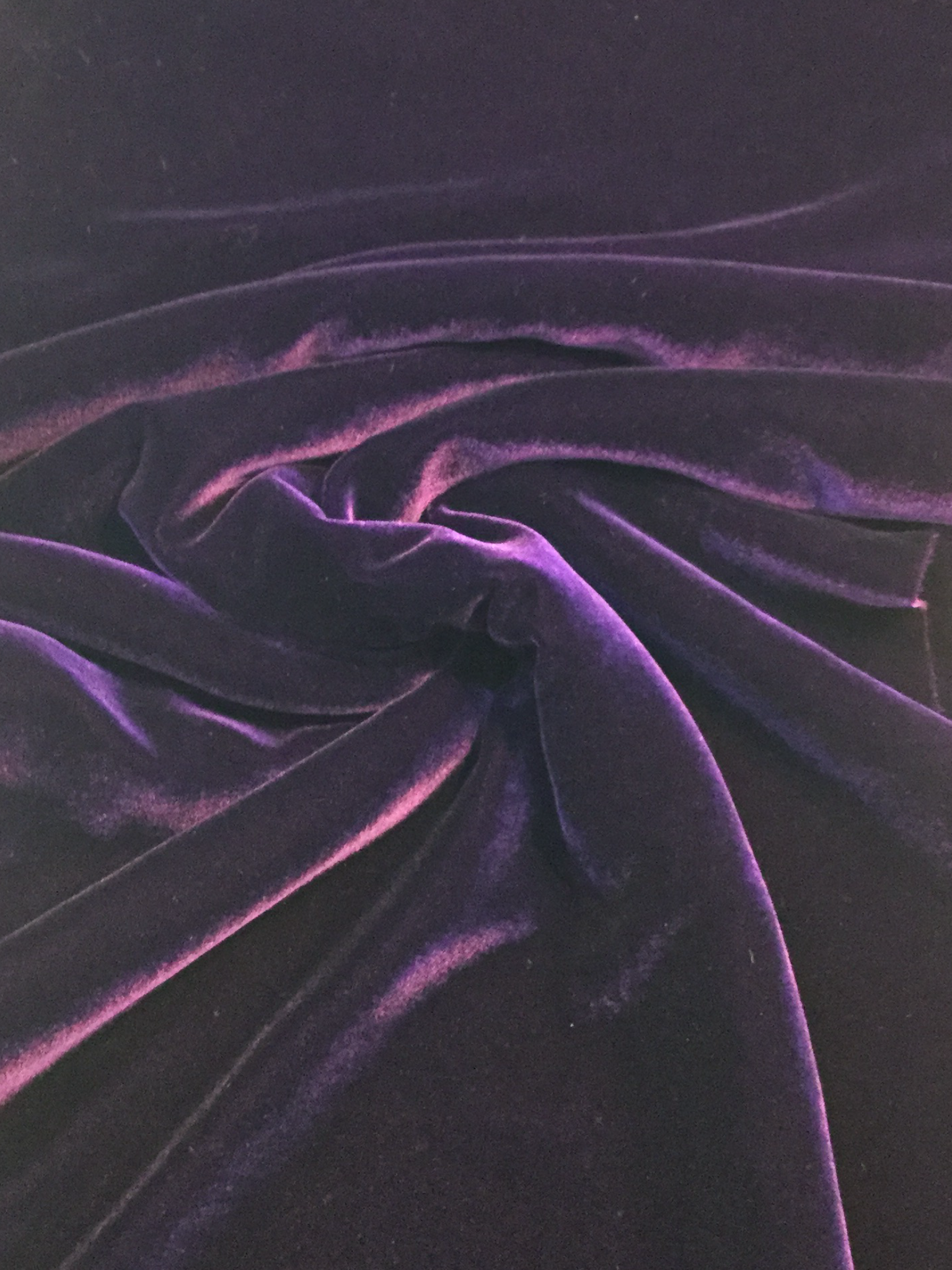 Silk Rayon Velvet in Aubergine