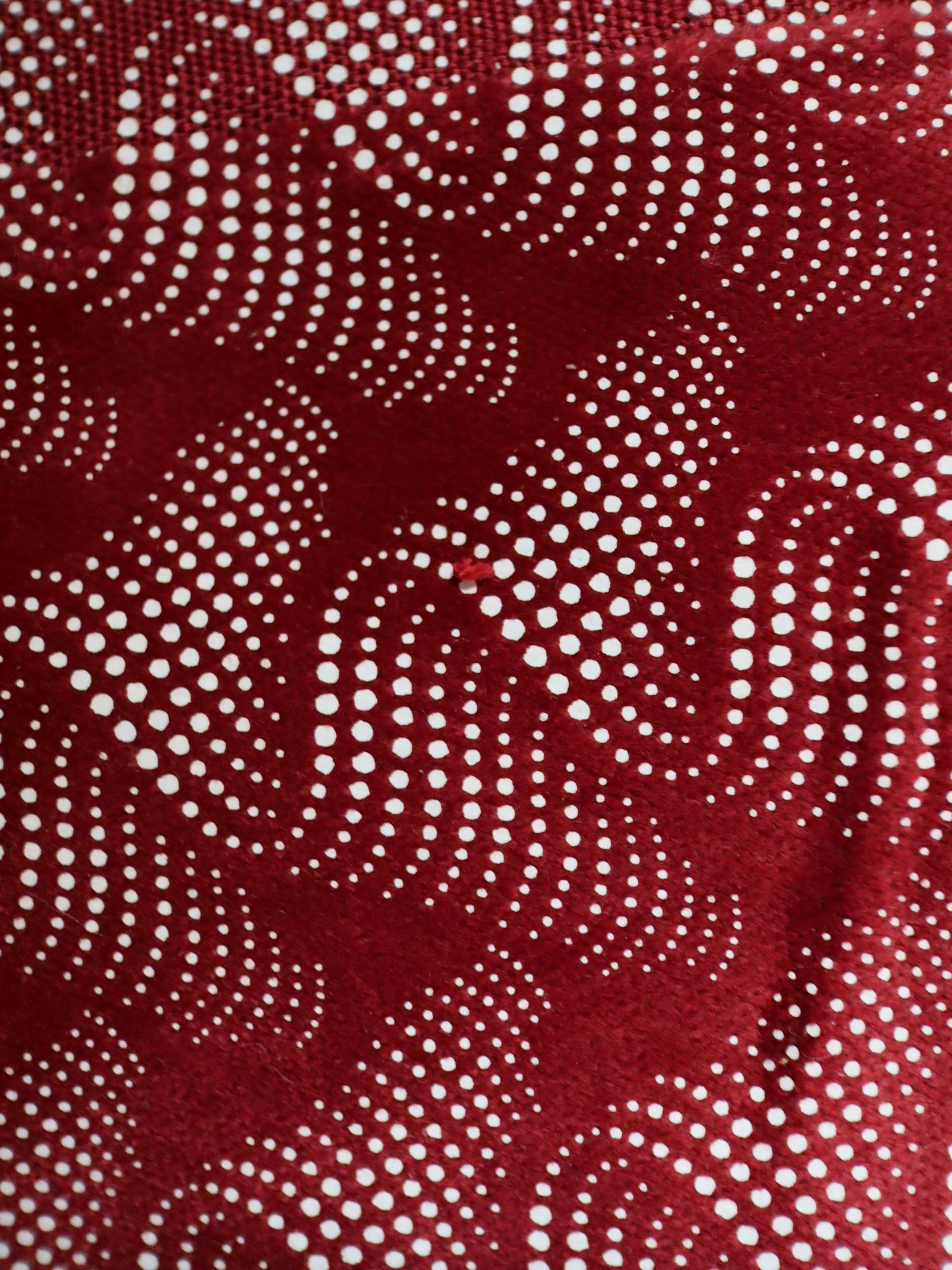 Made in Italy Polyester/Cotton Graphic Swirl Printed Velvet in Red