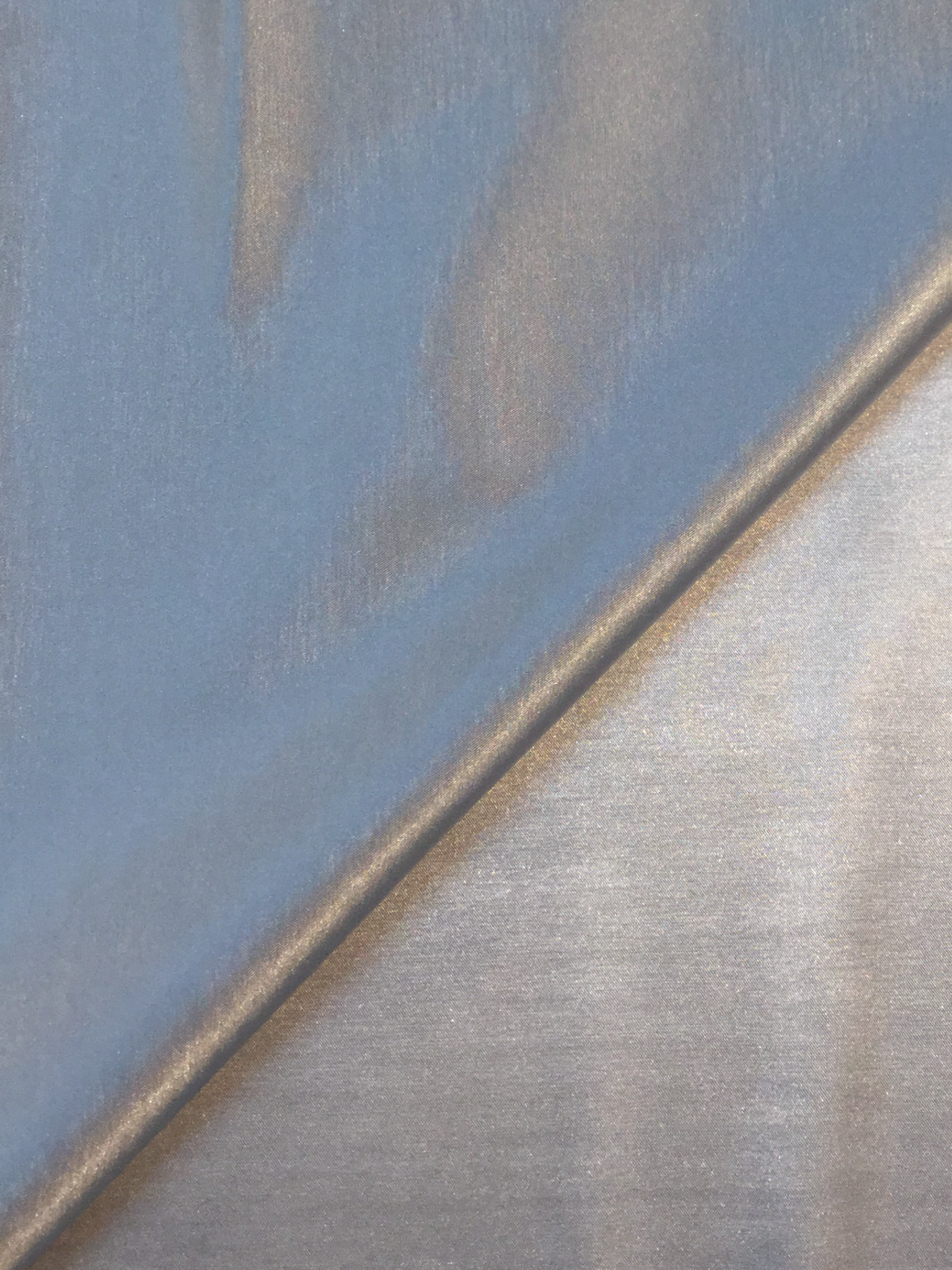 Stretch Polyester Charmeuse in Warm Silver