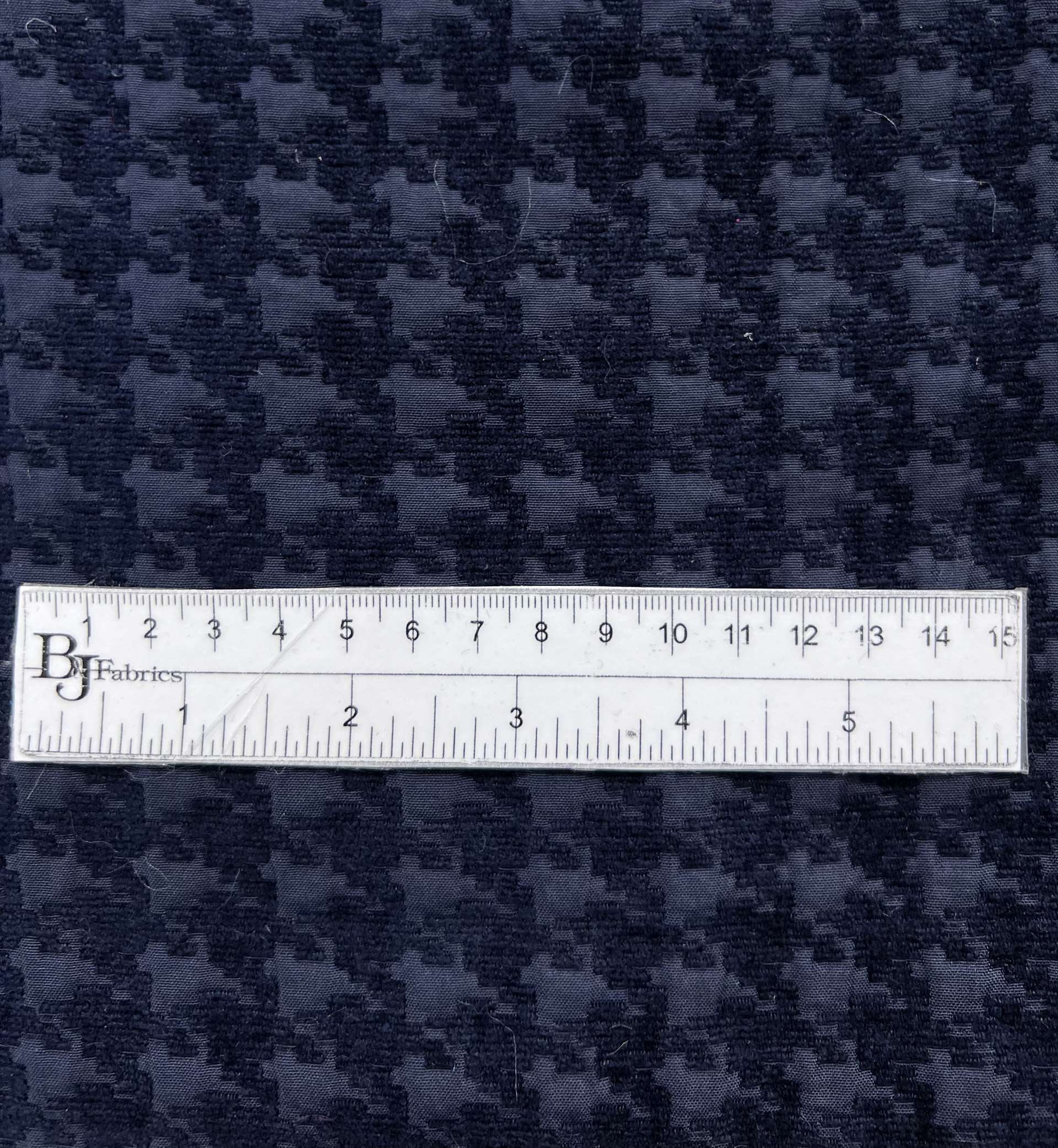 Houndstooth Chenille Brocade in Midnight