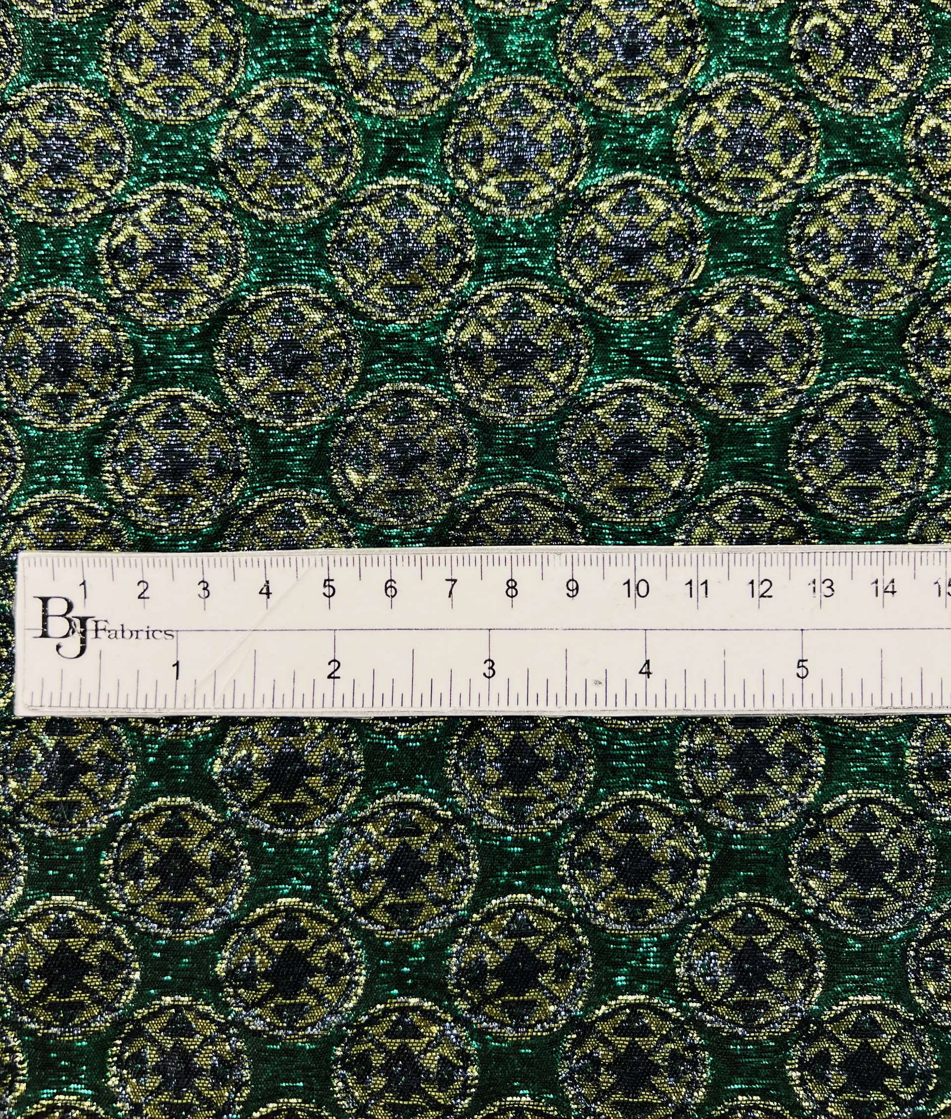 Metallic Brocade in Green