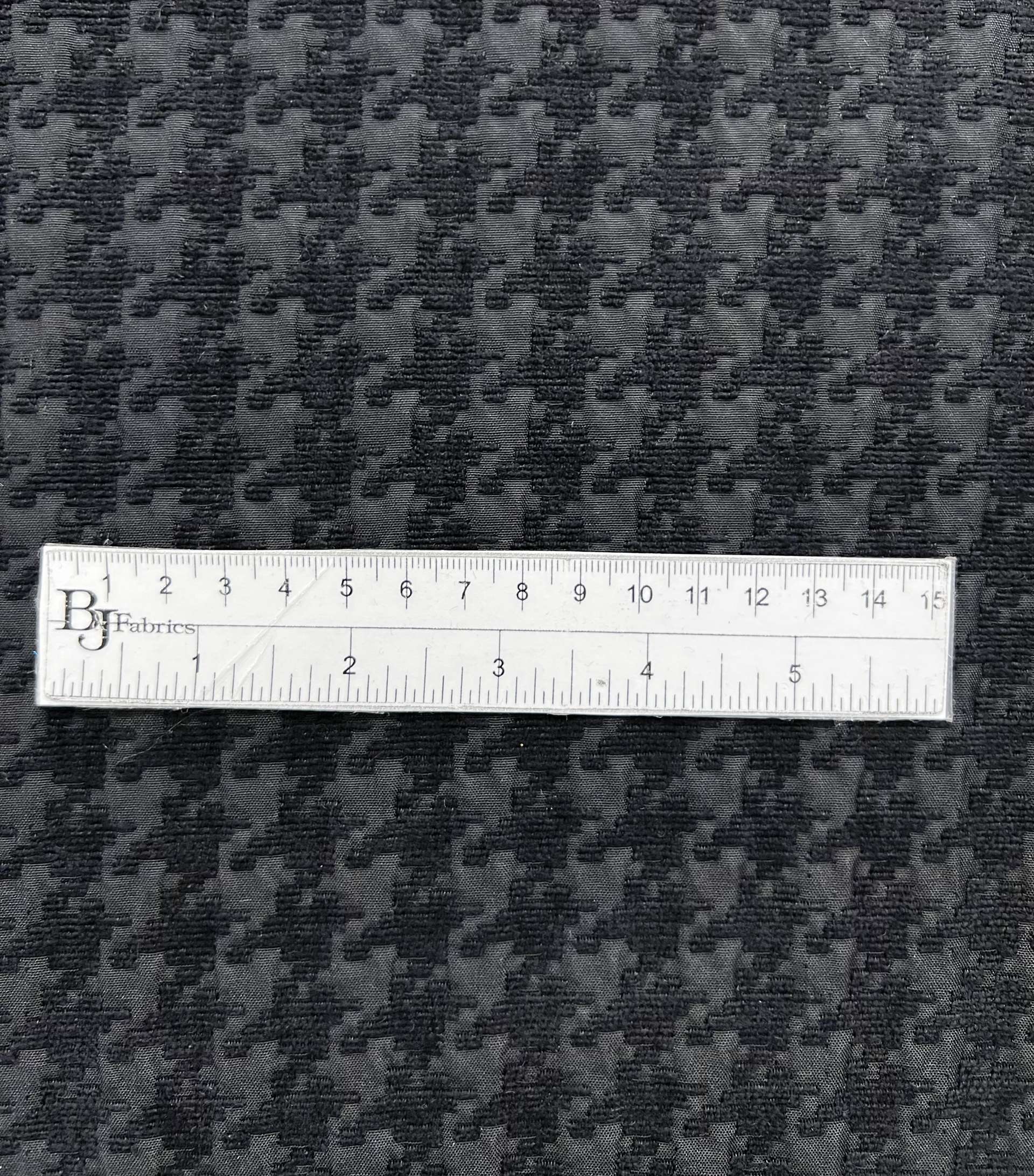 Houndstooth Chenille Brocade in Black